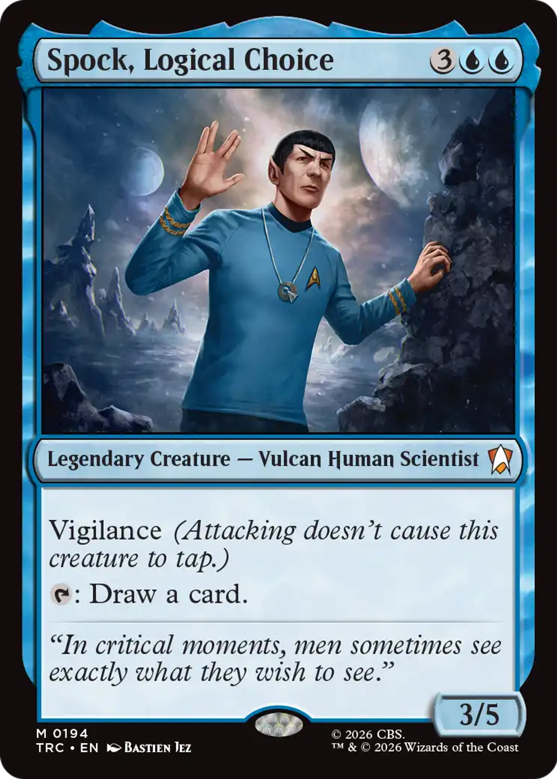 Spock, Logical Choice — Star Trek Commander — Magic: The Gathering