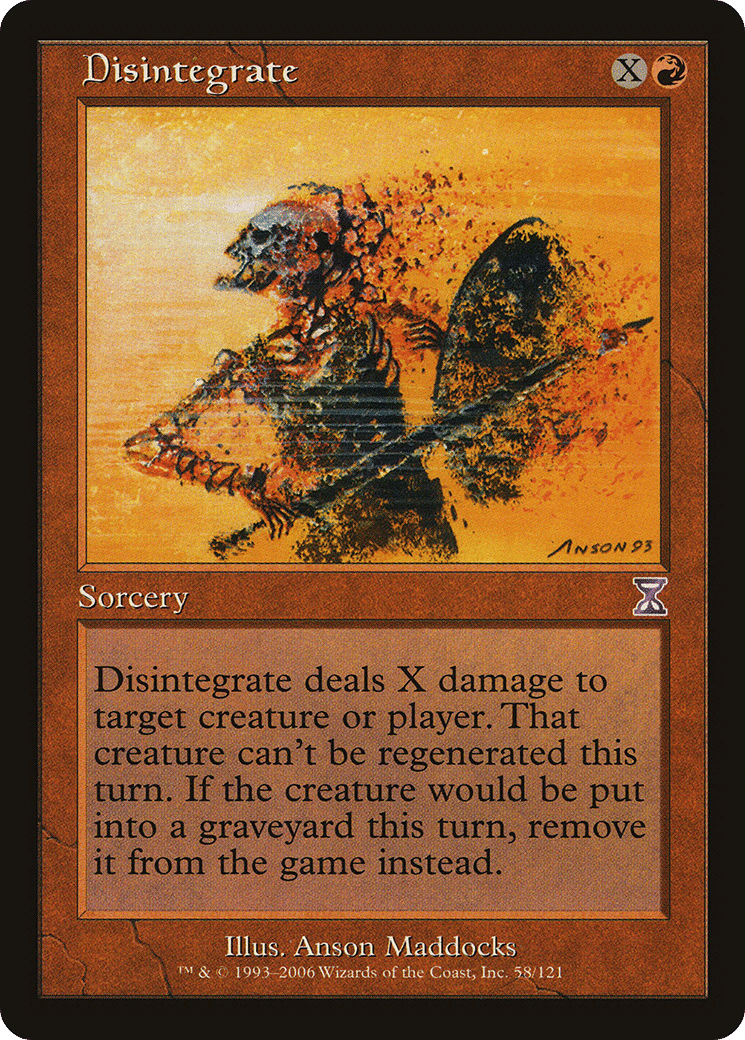 Disintegrate — Time Spiral Timeshifted — Magic: The Gathering
