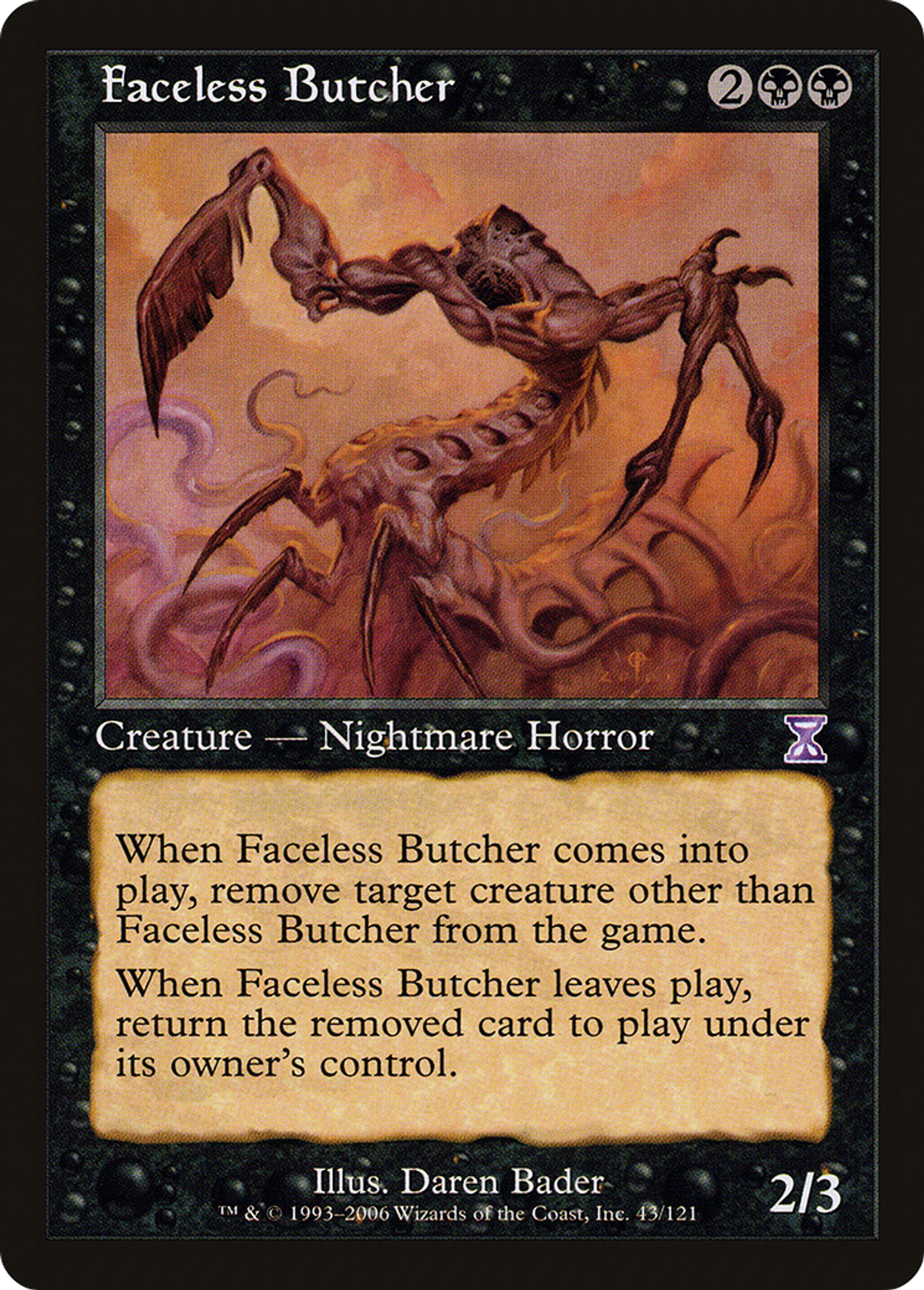 Faceless Butcher — Time Spiral Timeshifted — Magic: The Gathering
