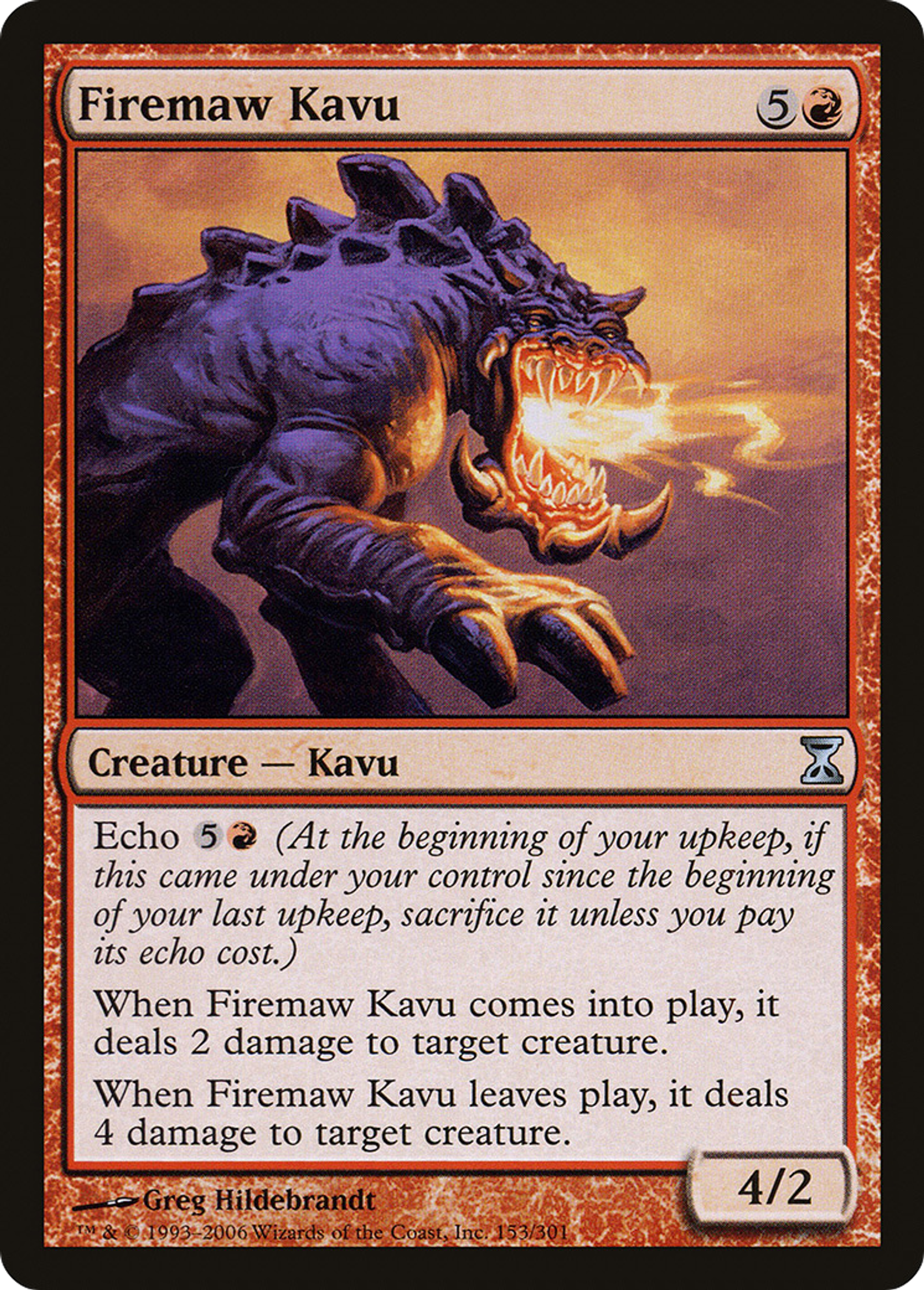 Firemaw Kavu — Time Spiral — Magic: The Gathering