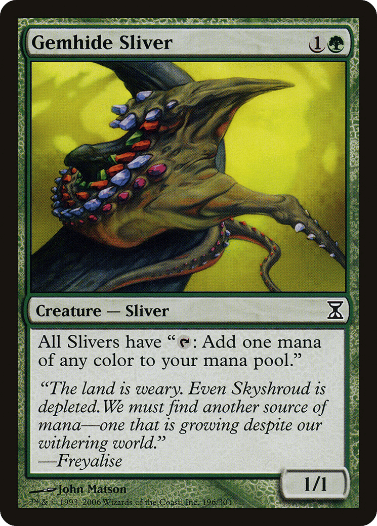 Gemhide Sliver — Time Spiral — Magic: The Gathering