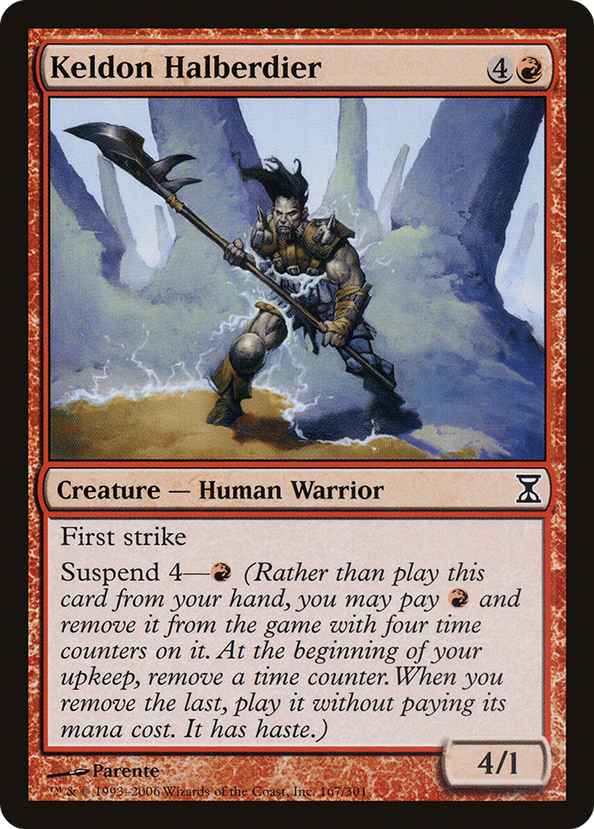 Keldon Halberdier — Time Spiral — Magic: The Gathering