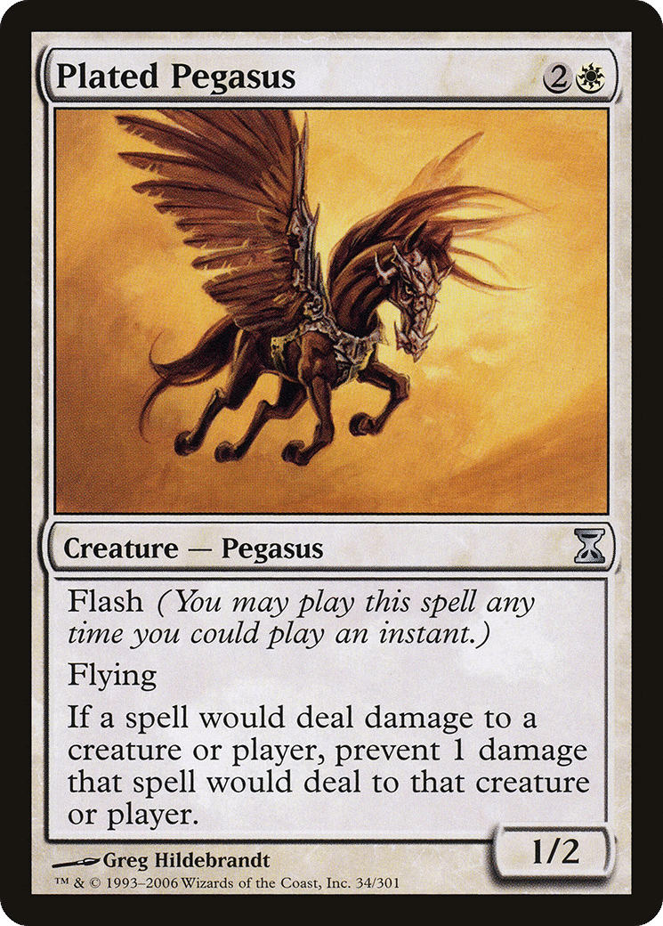 Plated Pegasus — Time Spiral — Magic: The Gathering
