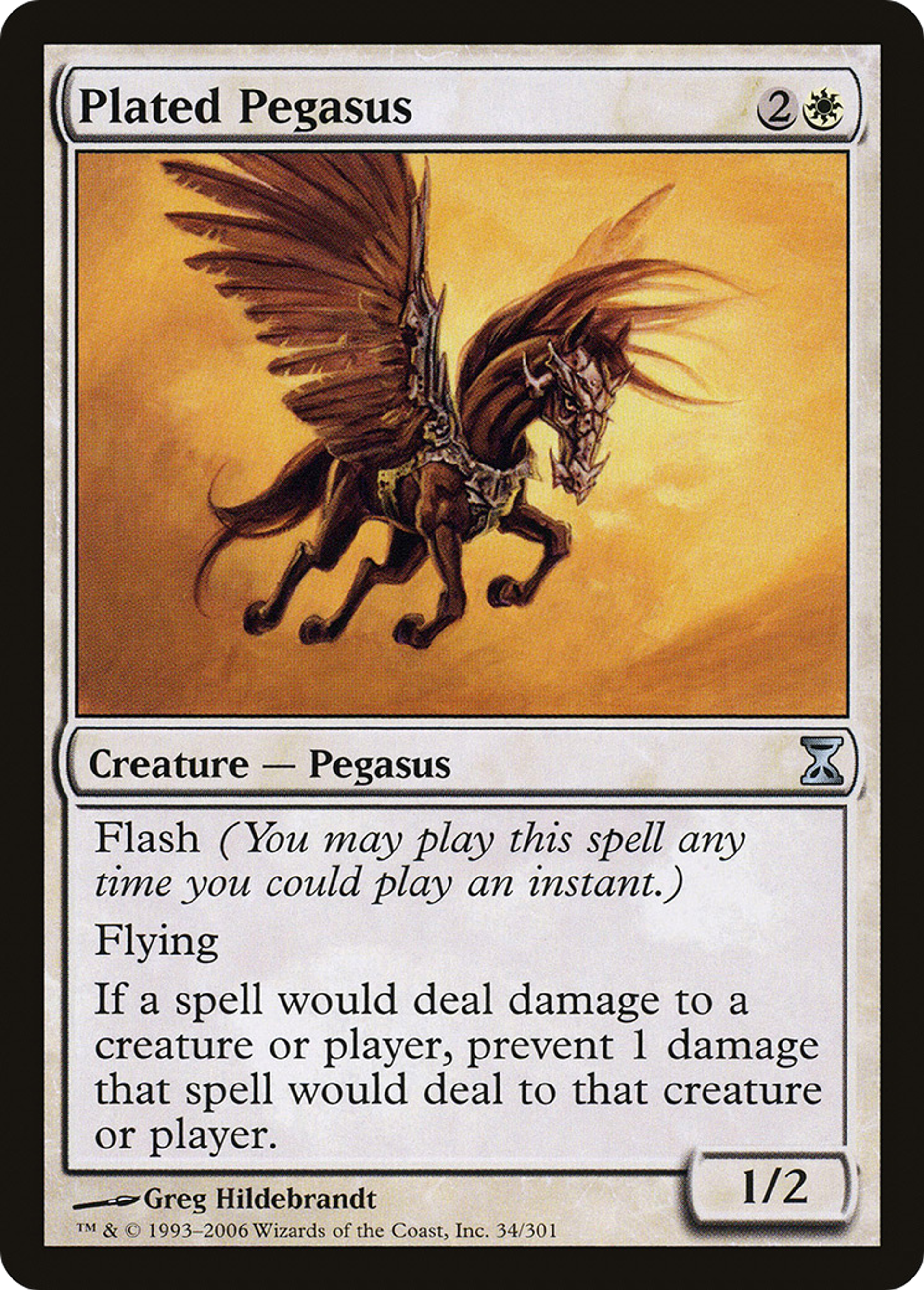 Plated Pegasus — Time Spiral — Magic: The Gathering