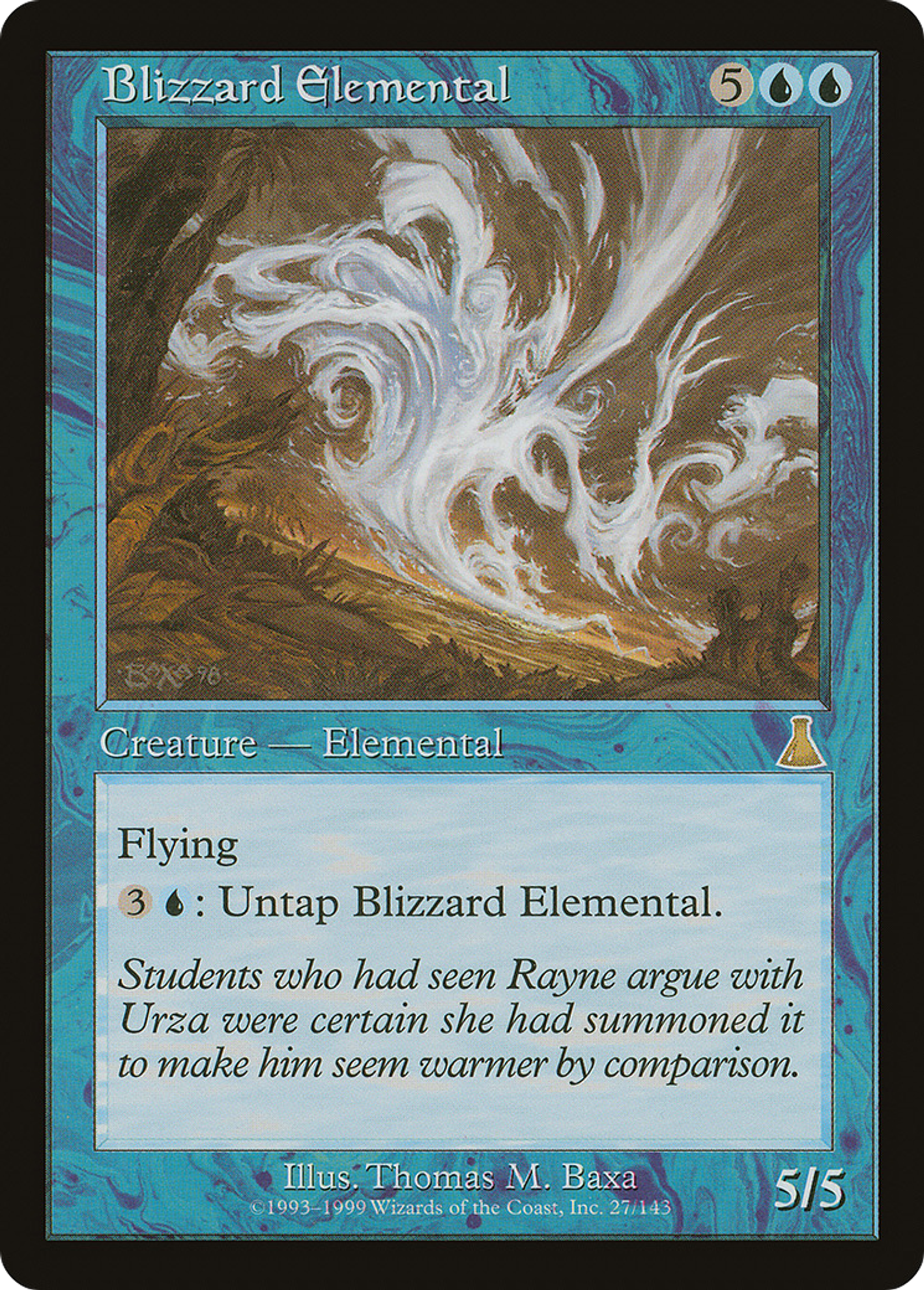 Blizzard Elemental — Urza's Destiny — Magic: The Gathering