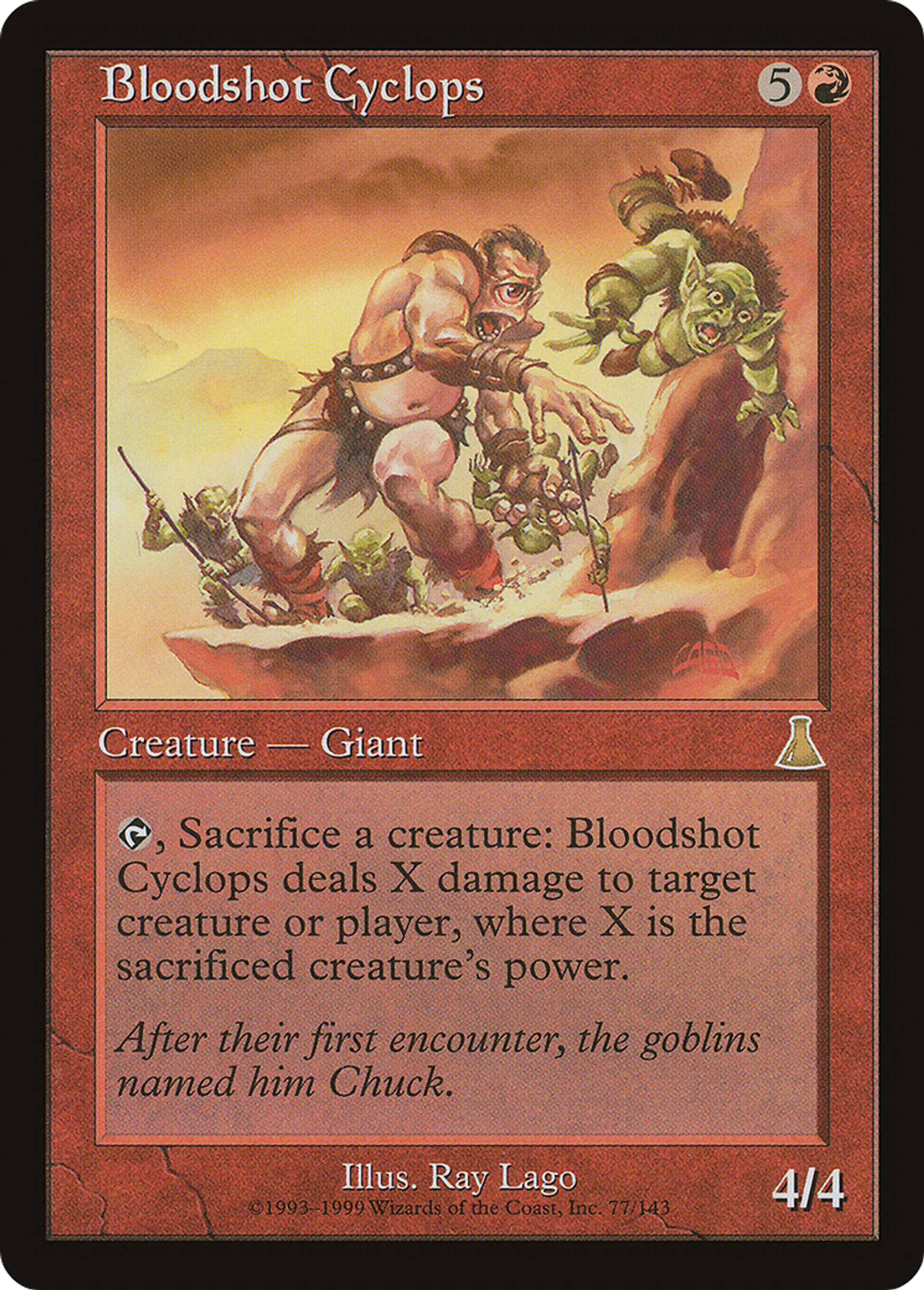 Bloodshot Cyclops — Urza's Destiny — Magic: The Gathering