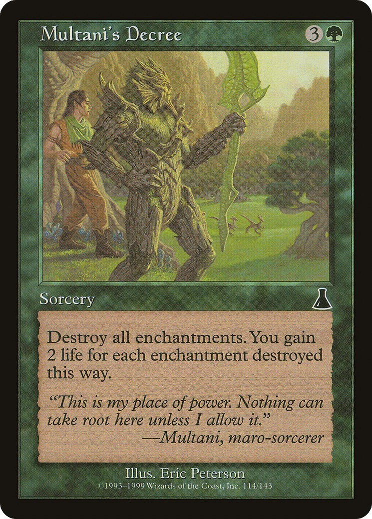 Multani's Decree — Urza's Destiny — Magic: The Gathering