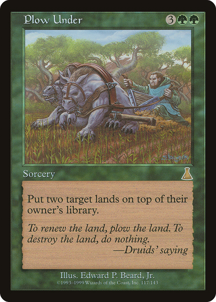 Plow Under — Urza's Destiny — Magic: The Gathering