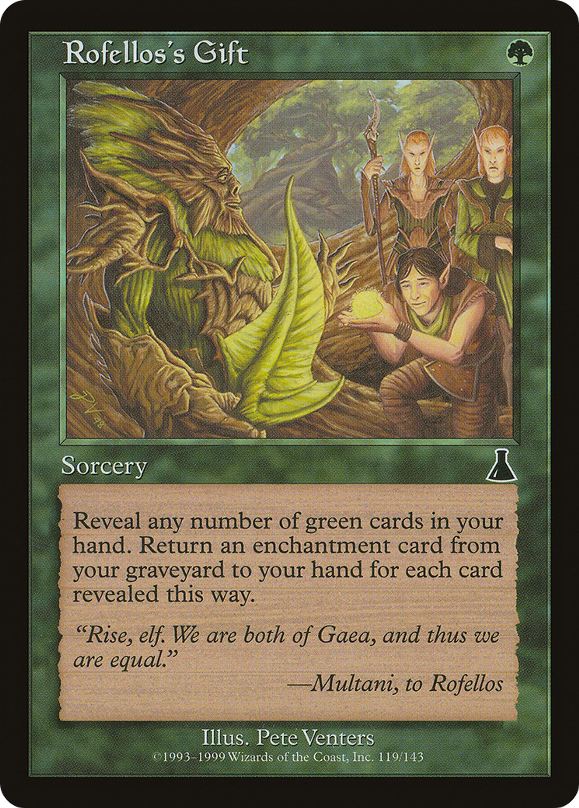 Cadeau de Rofellos — Urza's Destiny — Magic: The Gathering