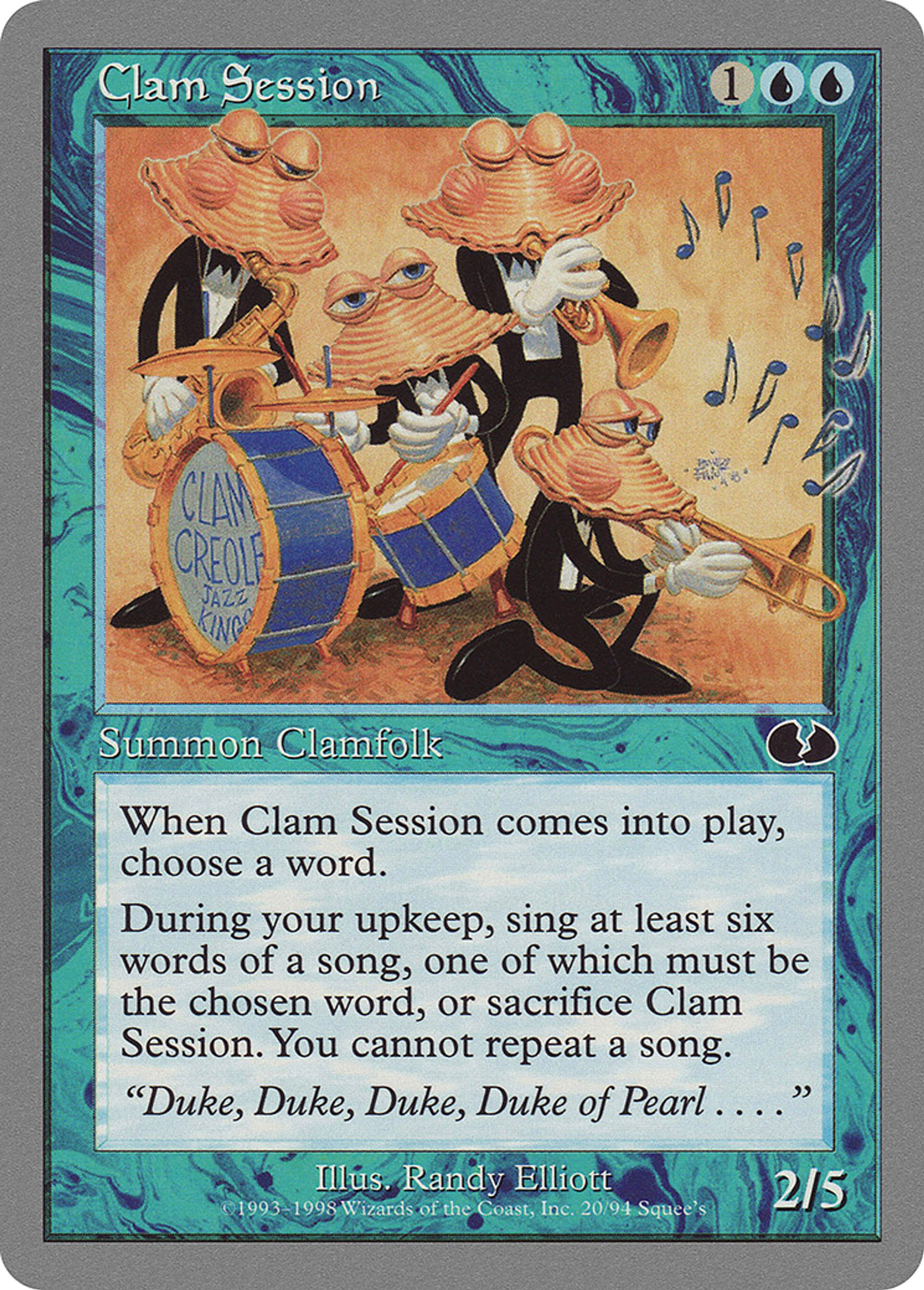 Clam Session — Unglued — Magic: The Gathering
