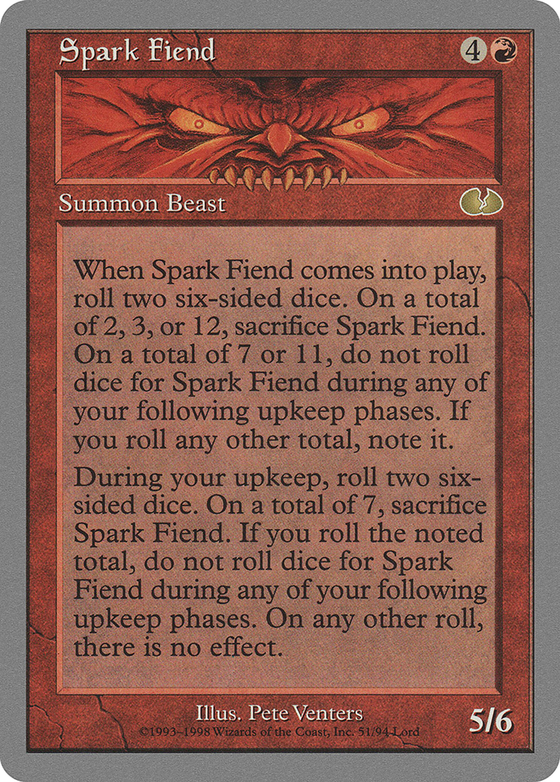 Spark Fiend — Unglued — Magic: The Gathering