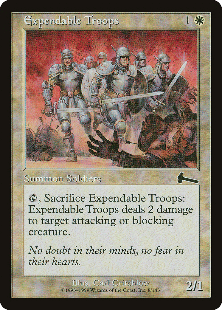 Expendable Troops — Urza's Legacy — Magic: The Gathering