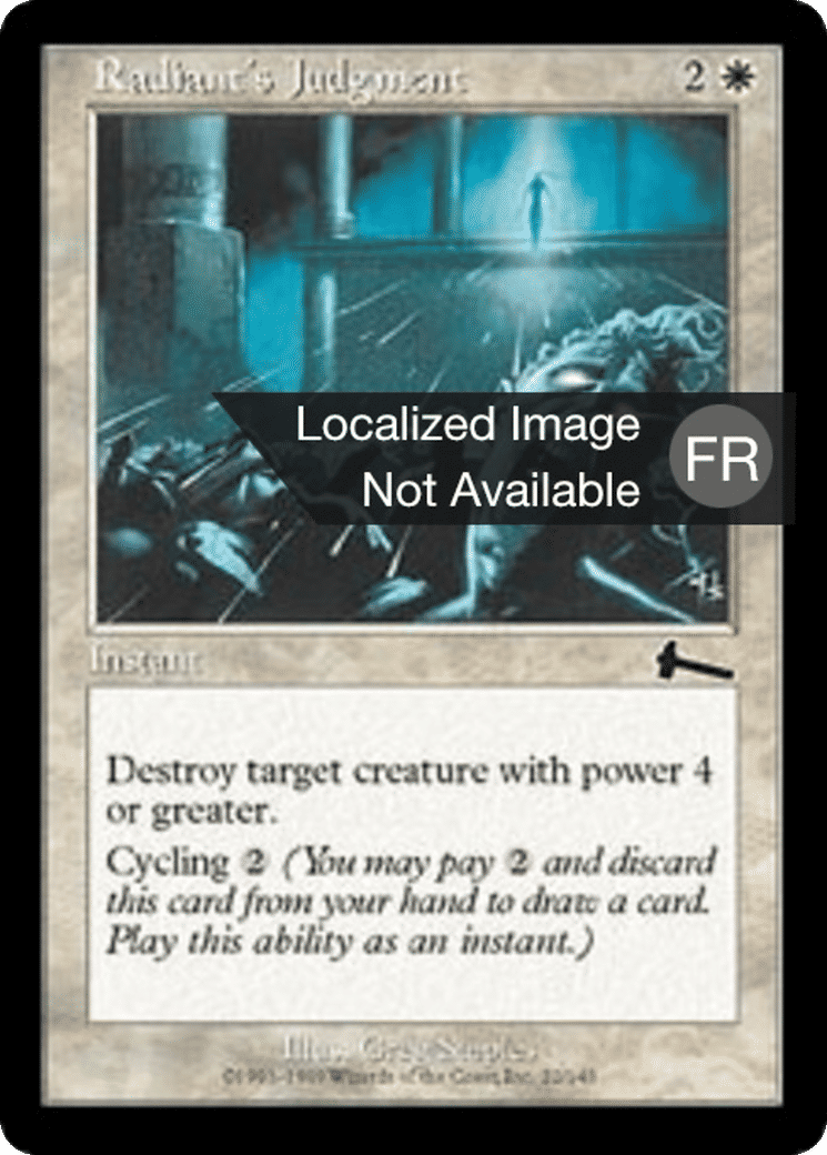 Jugement selon Radieuse — Urza's Legacy — Magic: The Gathering
