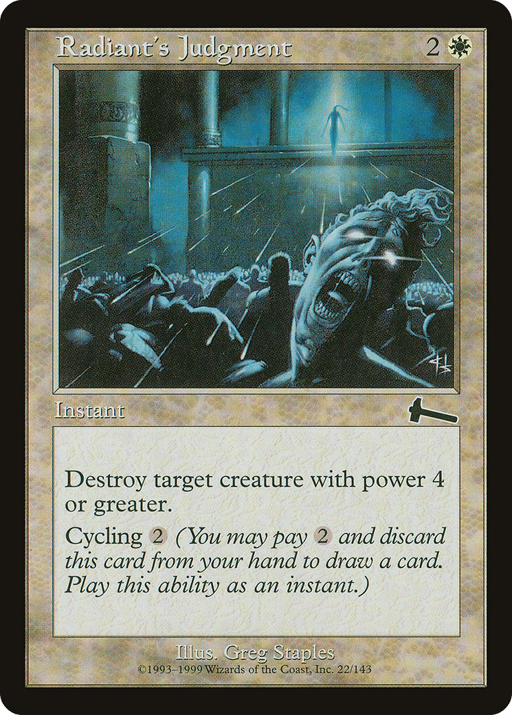 Radiant's Judgment — Urza's Legacy — Magic: The Gathering