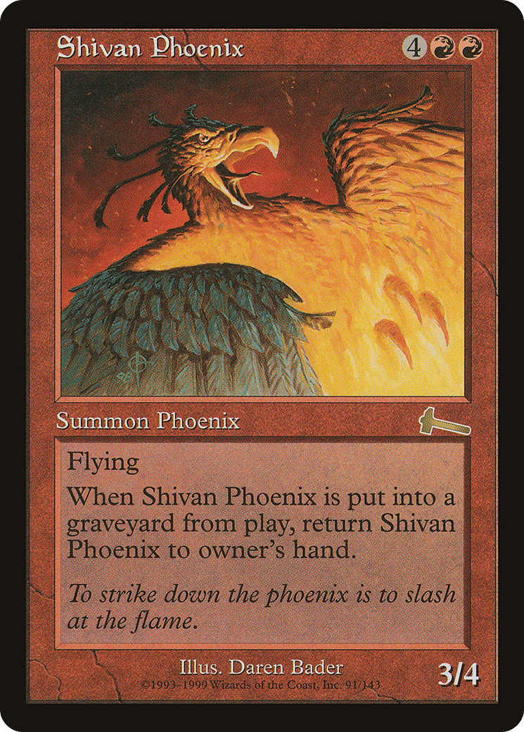Shivan Phoenix — Urza's Legacy — Magic: The Gathering