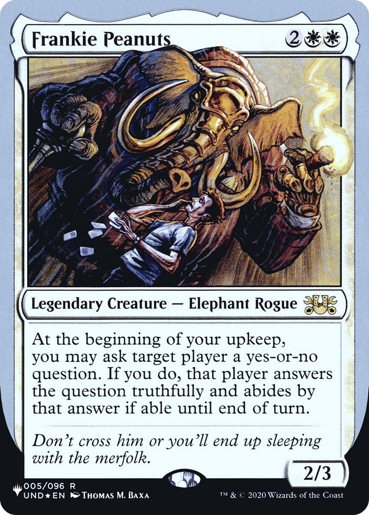 Frankie Peanuts — The List (Unfinity Foil Edition) — Magic: The Gathering