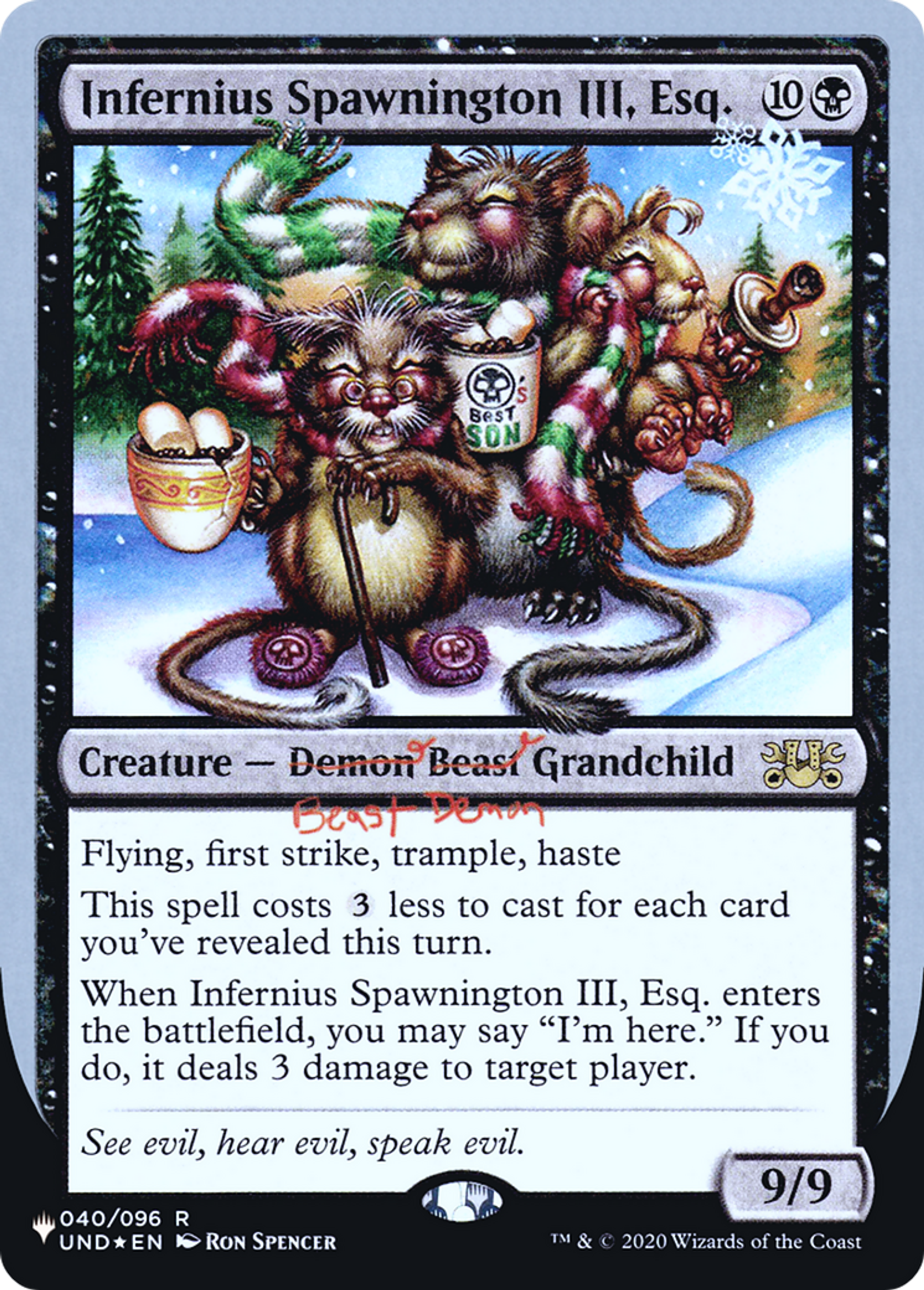 Infernius Spawnington III, Esq. — The List (Unfinity Foil Edition) — Magic: The Gathering