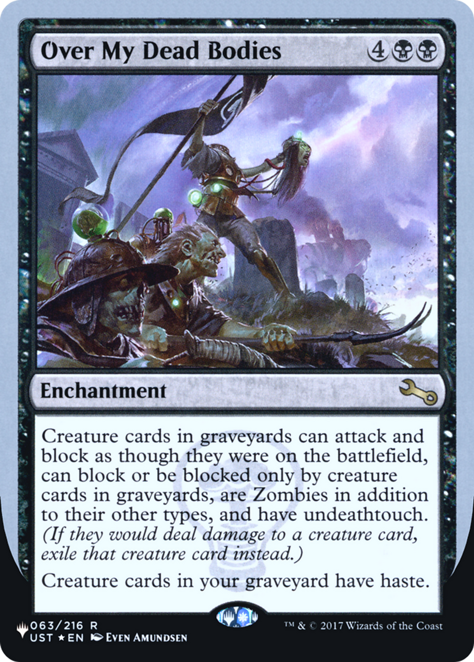Over My Dead Bodies — The List (Unfinity Foil Edition) — Magic: The Gathering