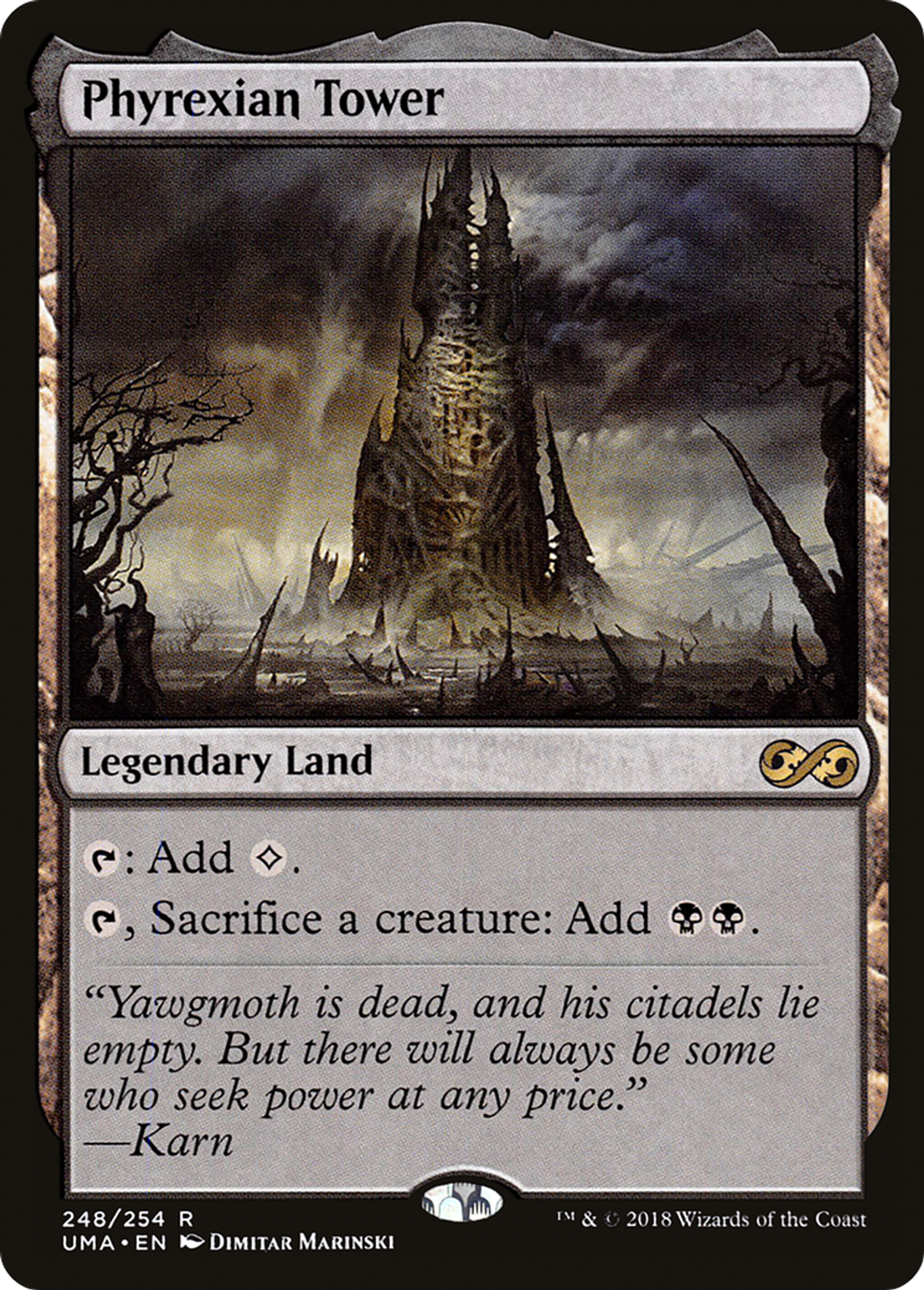 Phyrexian Tower — Ultimate Masters — Magic: The Gathering