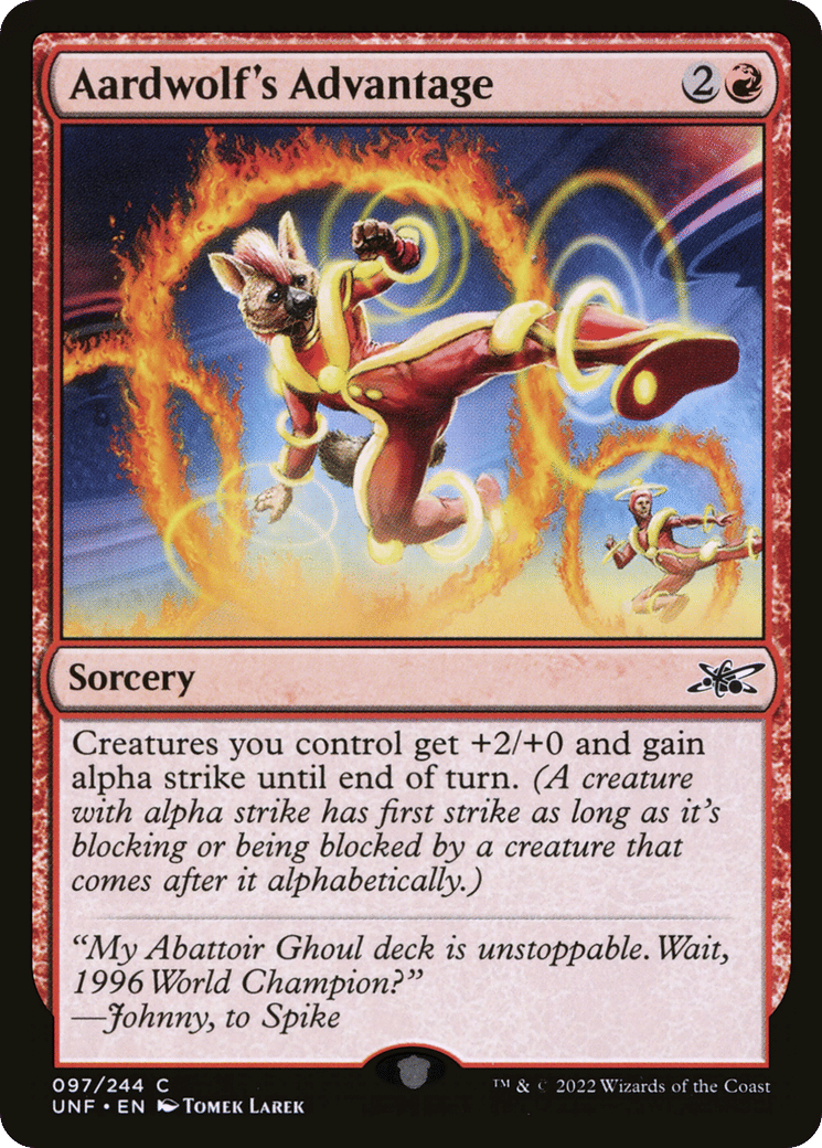 Aardwolf's Advantage — Unfinity — Magic: The Gathering