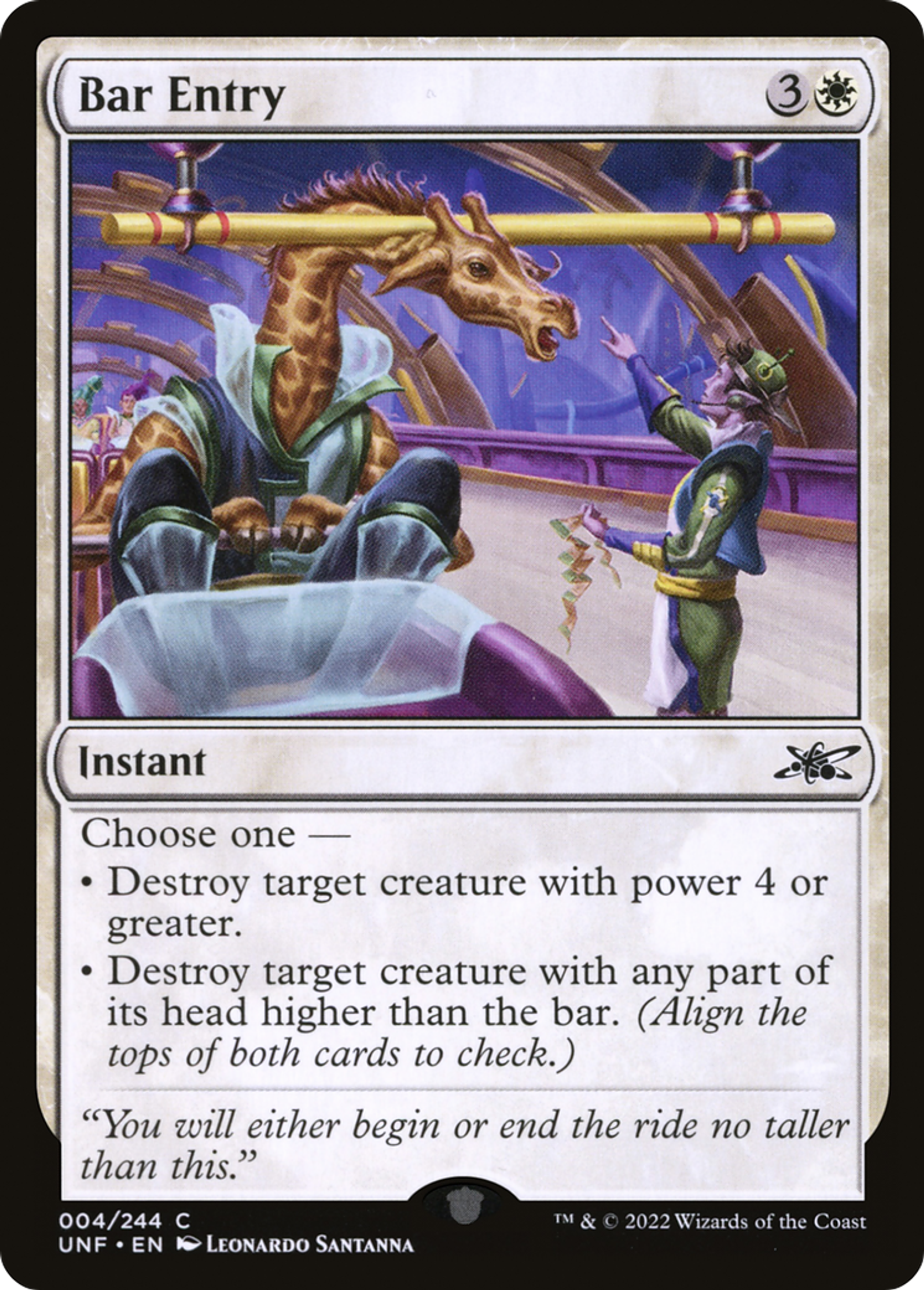 Bar Entry — Unfinity — Magic: The Gathering