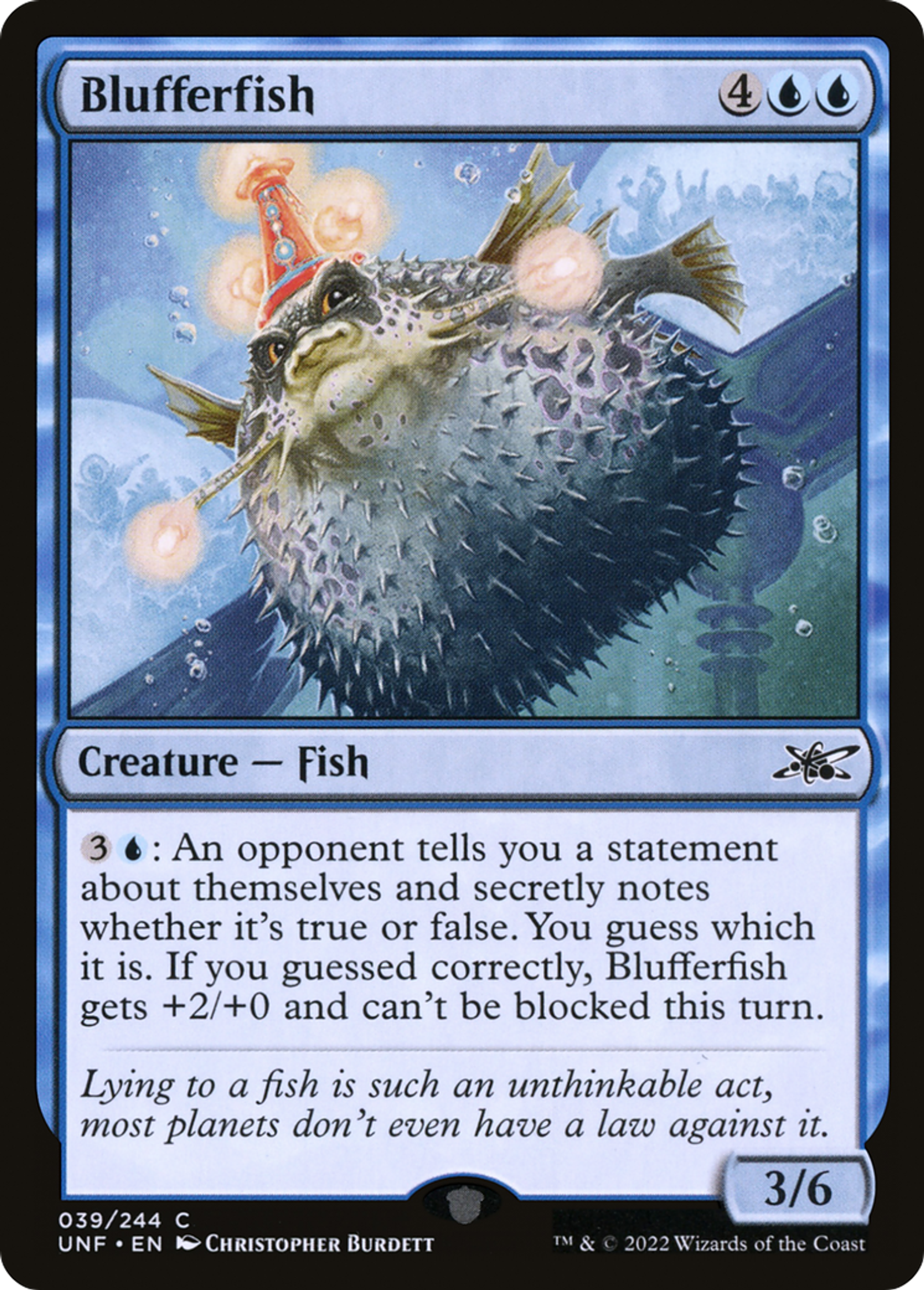 Blufferfish — Unfinity — Magic: The Gathering