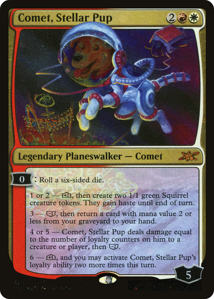 Comet, Stellar Pup — Unfinity — Magic: The Gathering