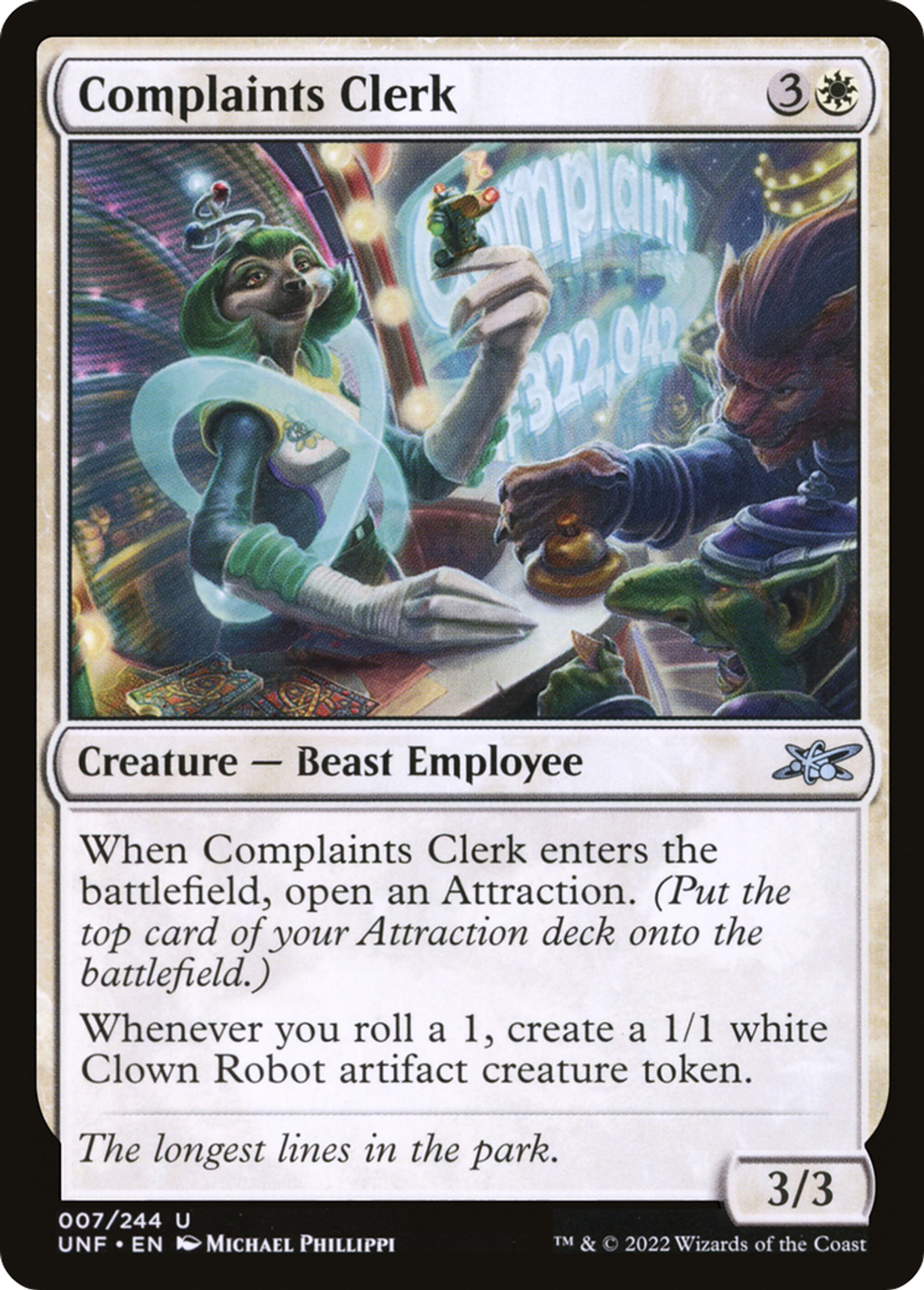 Complaints Clerk — Unfinity — Magic: The Gathering