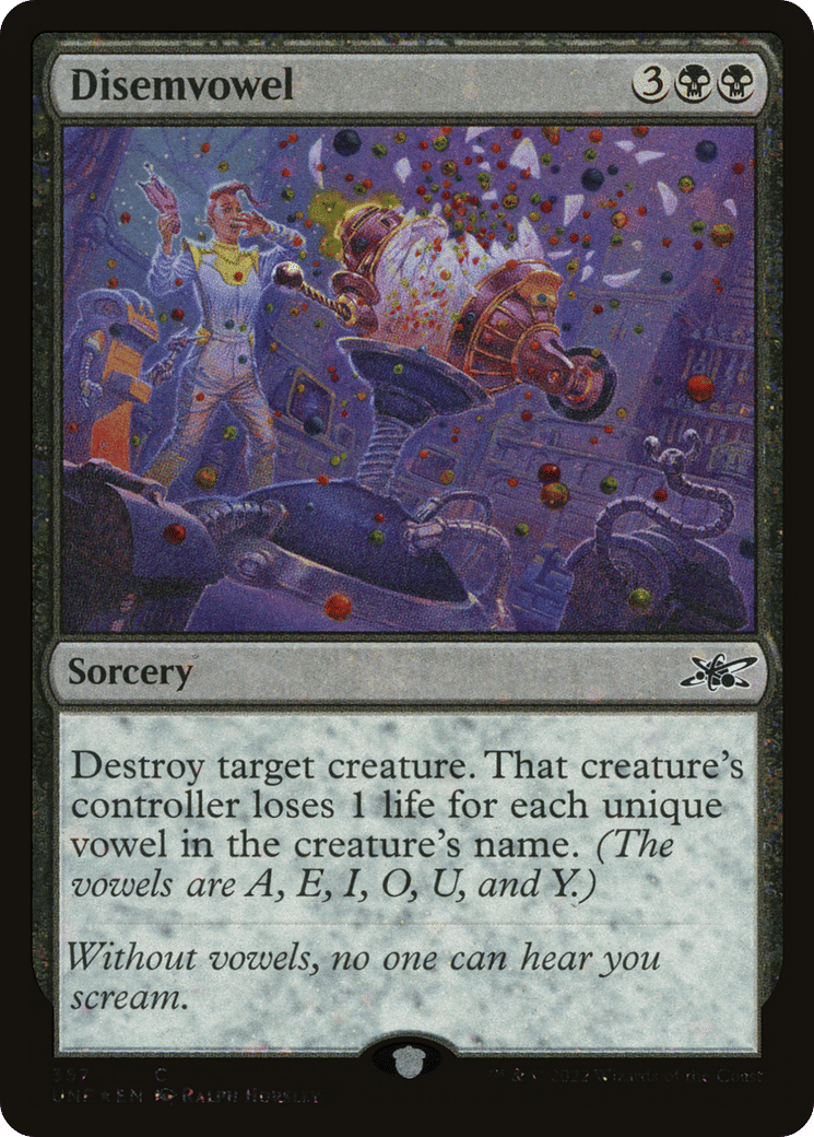 Disemvowel — Unfinity — Magic: The Gathering