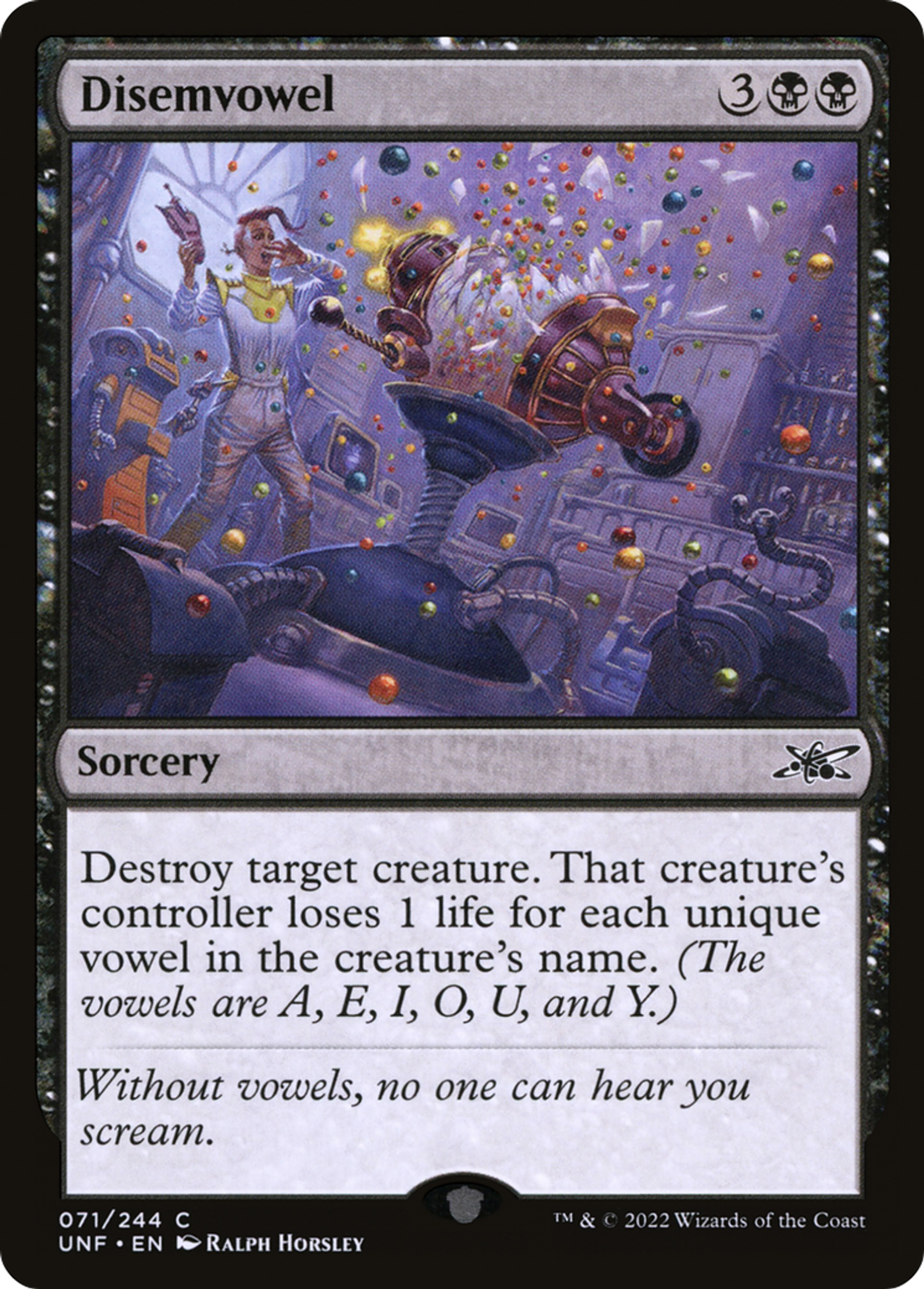 Disemvowel — Unfinity — Magic: The Gathering