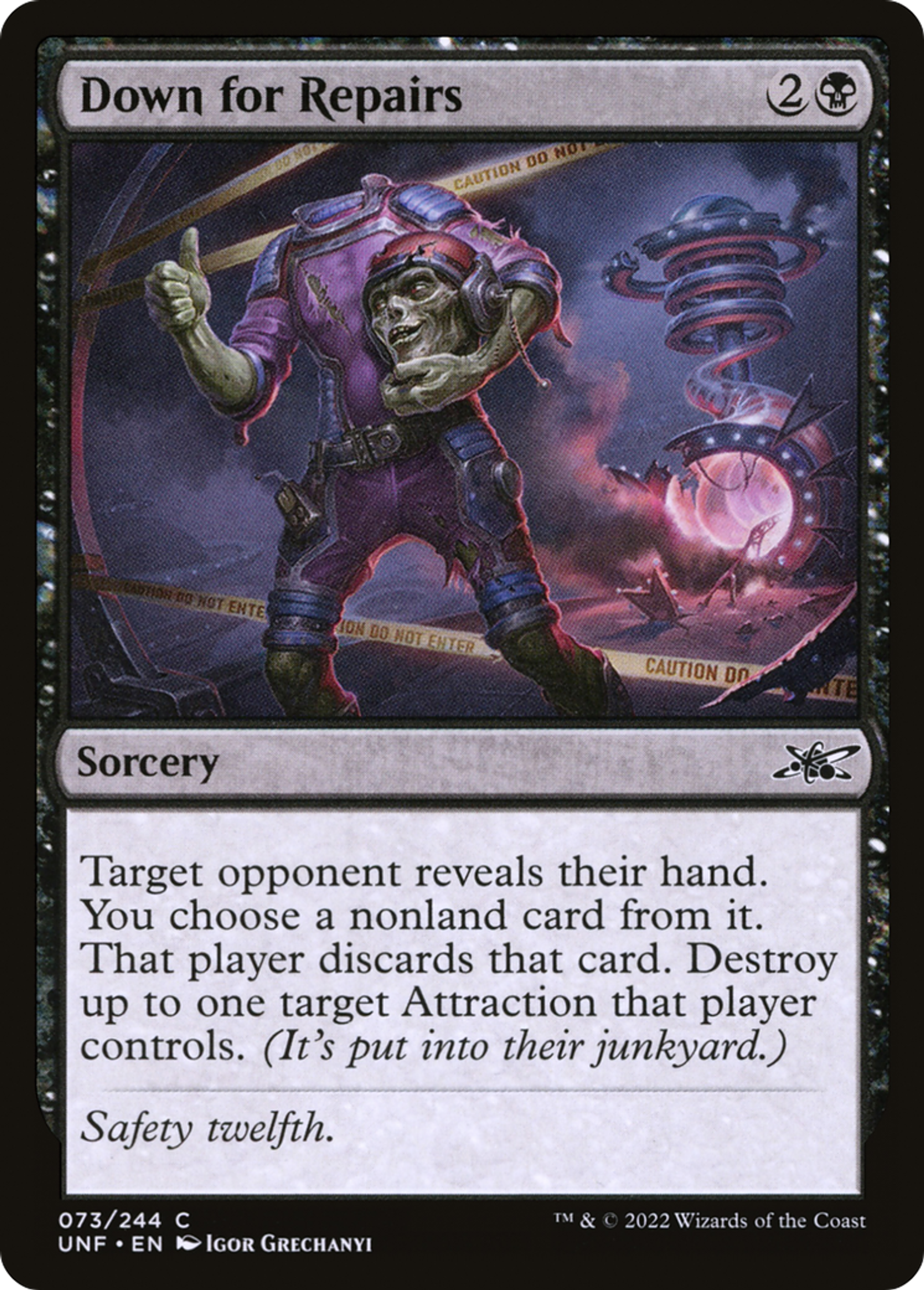 Down for Repairs — Unfinity — Magic: The Gathering