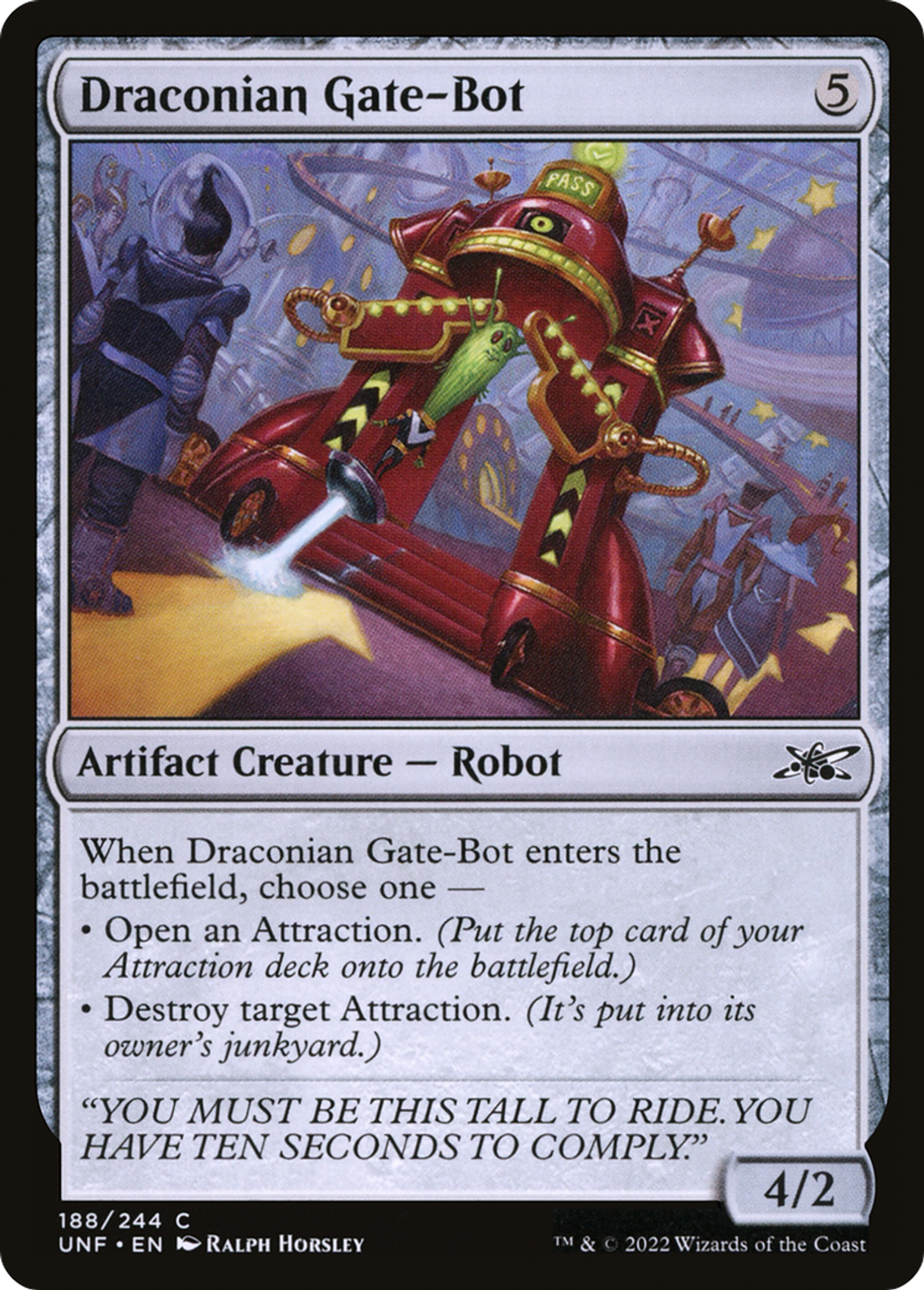 Draconian Gate-Bot — Unfinity — Magic: The Gathering