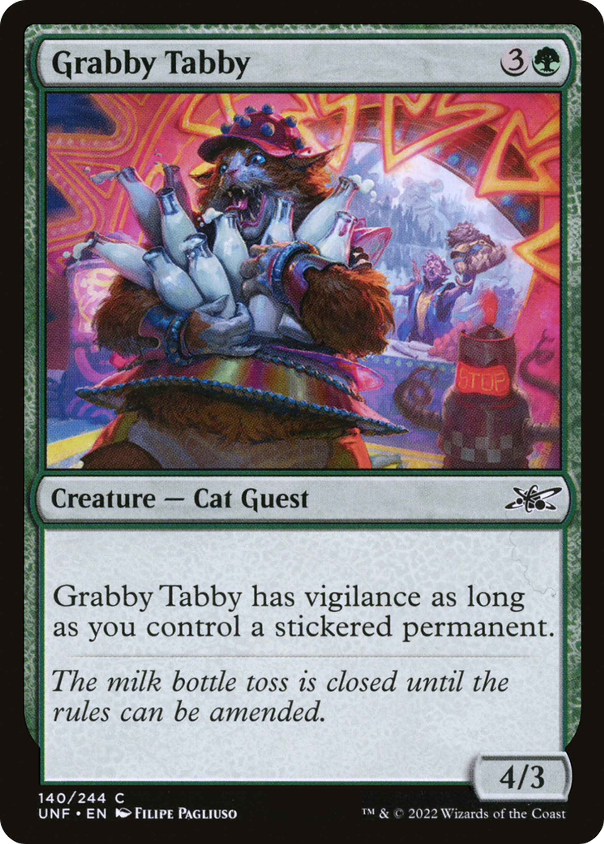 Grabby Tabby — Unfinity — Magic: The Gathering