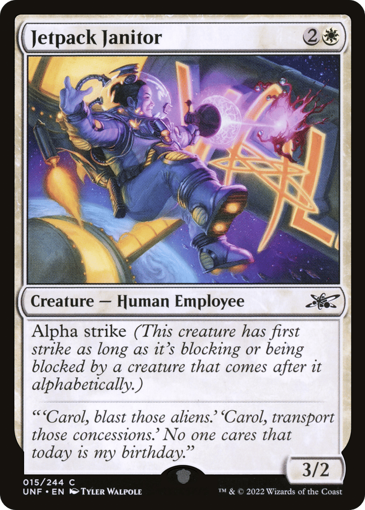 Jetpack Janitor — Unfinity — Magic: The Gathering