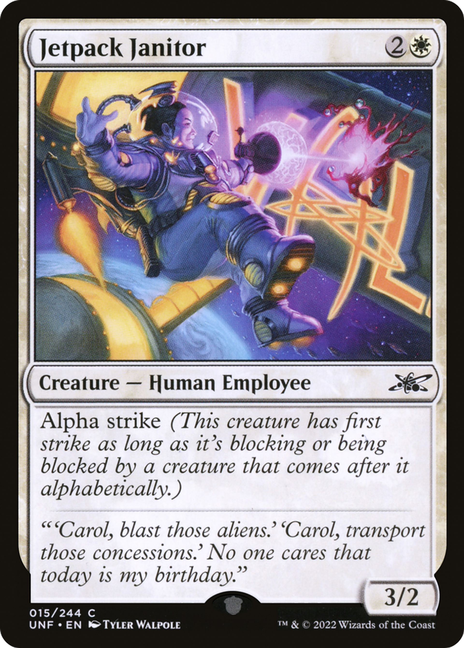 Jetpack Janitor — Unfinity — Magic: The Gathering