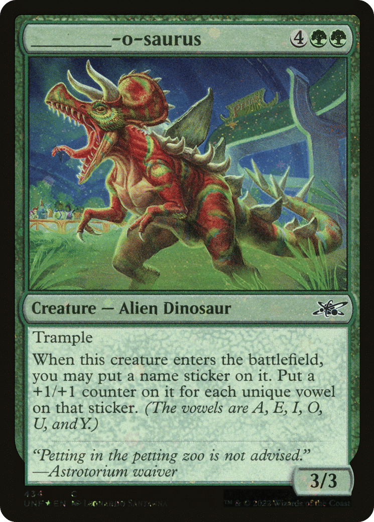 _____-o-saurus — Unfinity — Magic: The Gathering