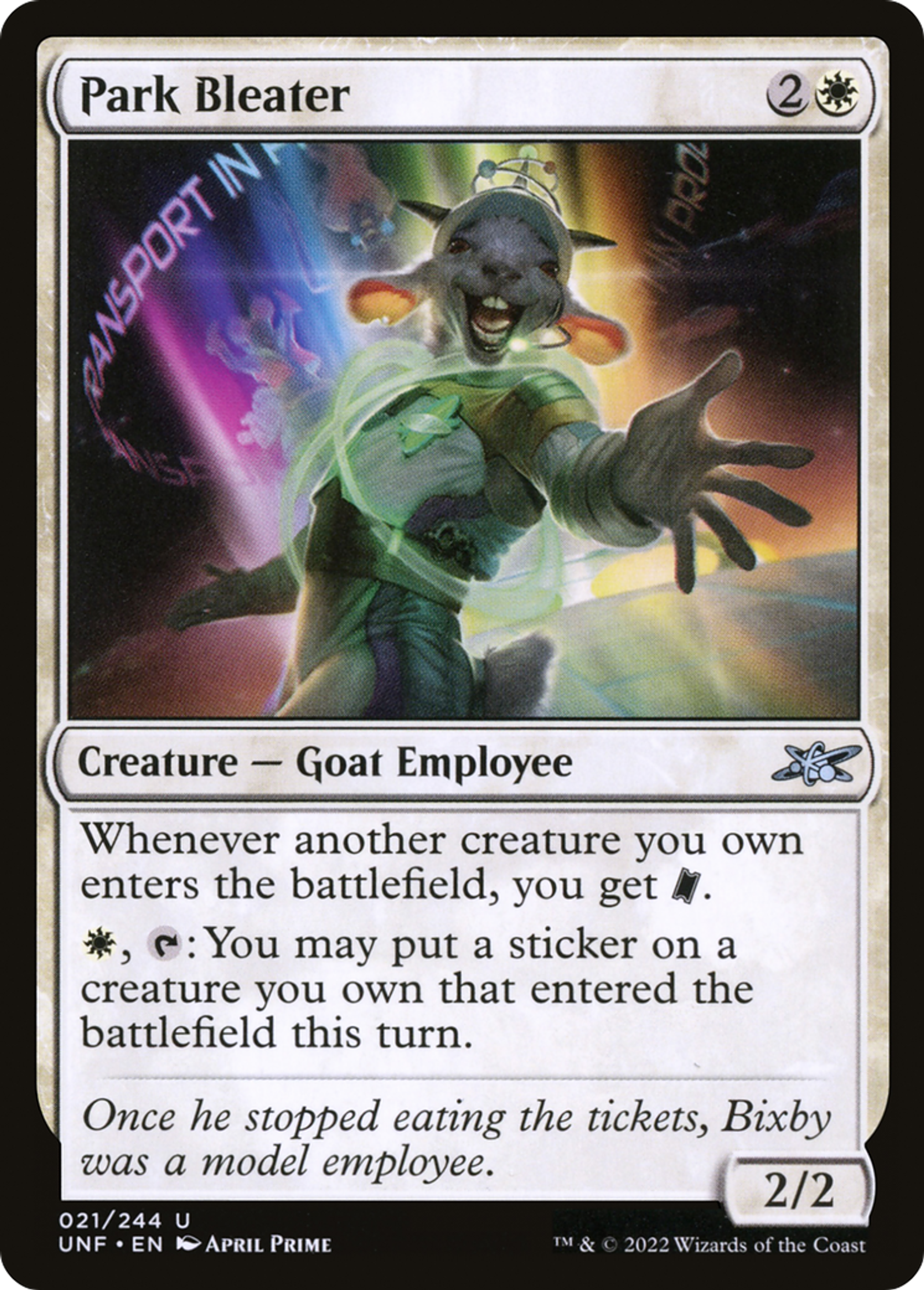 Park Bleater — Unfinity — Magic: The Gathering