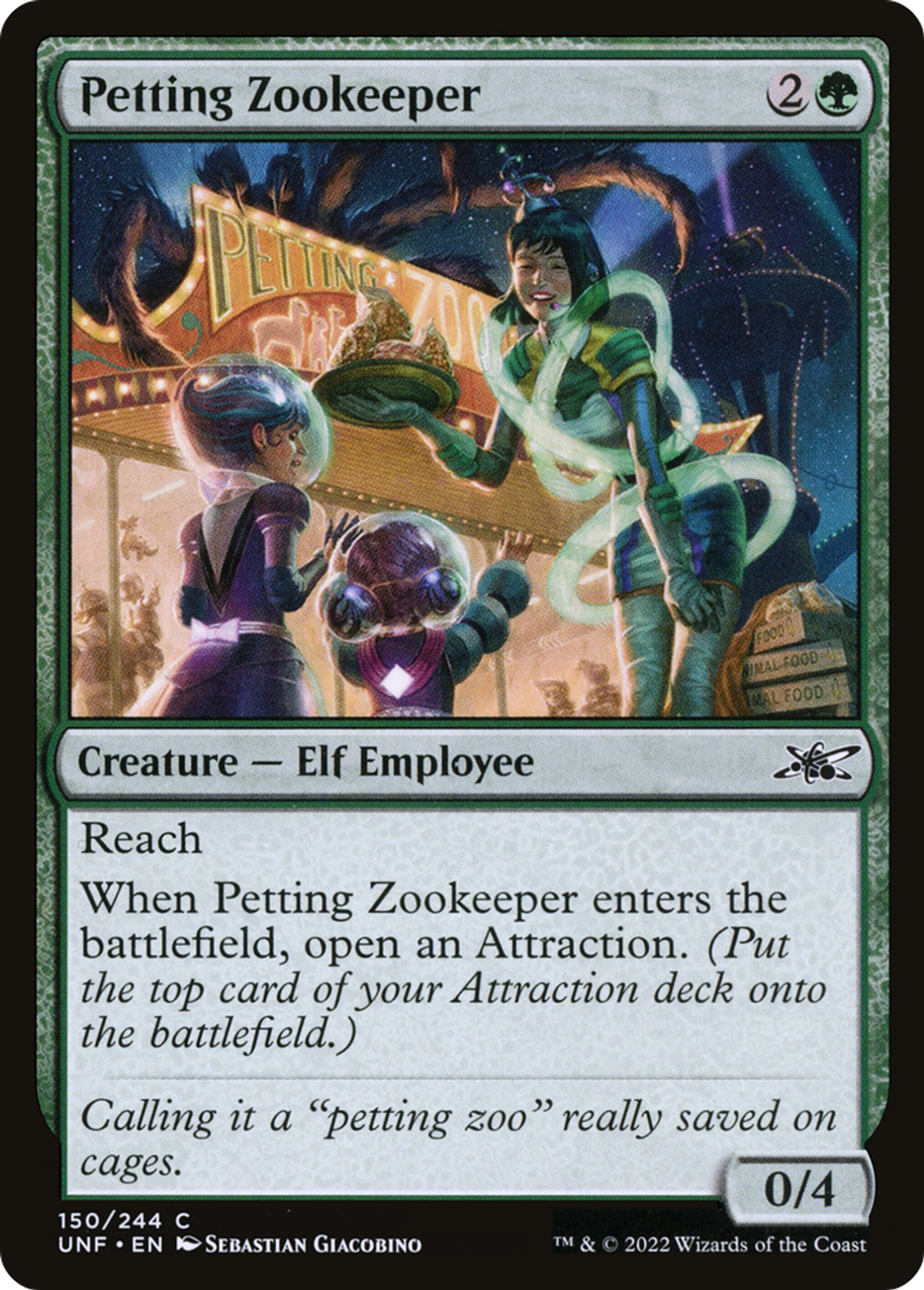 Petting Zookeeper — Unfinity — Magic: The Gathering