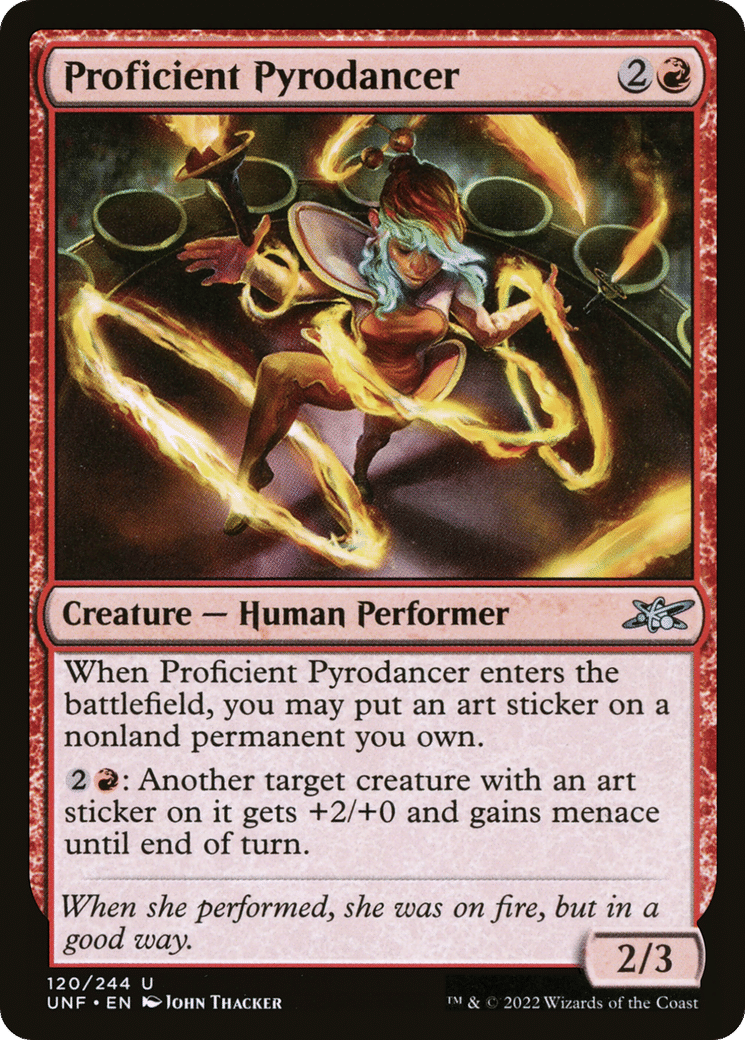 Proficient Pyrodancer — Unfinity — Magic: The Gathering