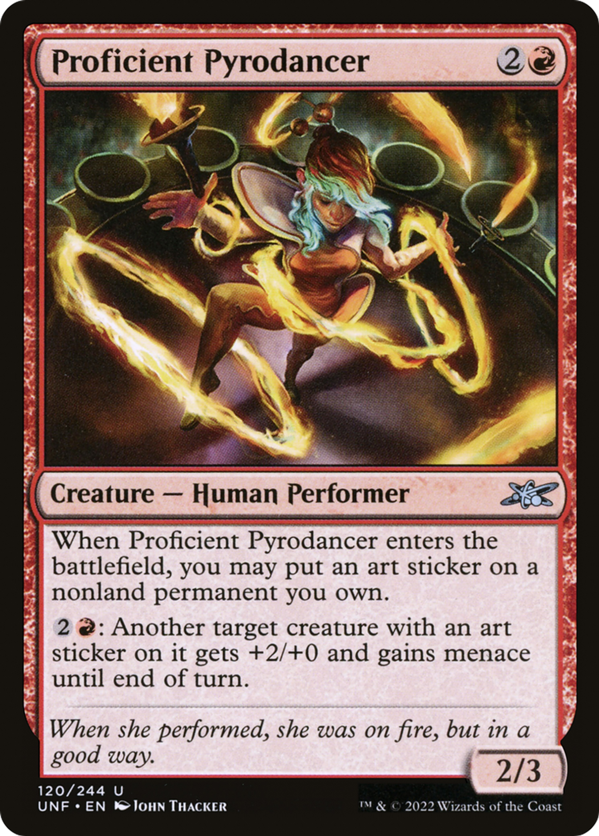 Proficient Pyrodancer — Unfinity — Magic: The Gathering