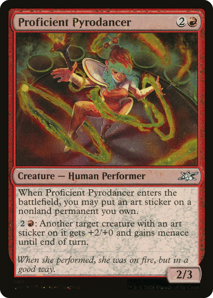 Proficient Pyrodancer — Unfinity — Magic: The Gathering