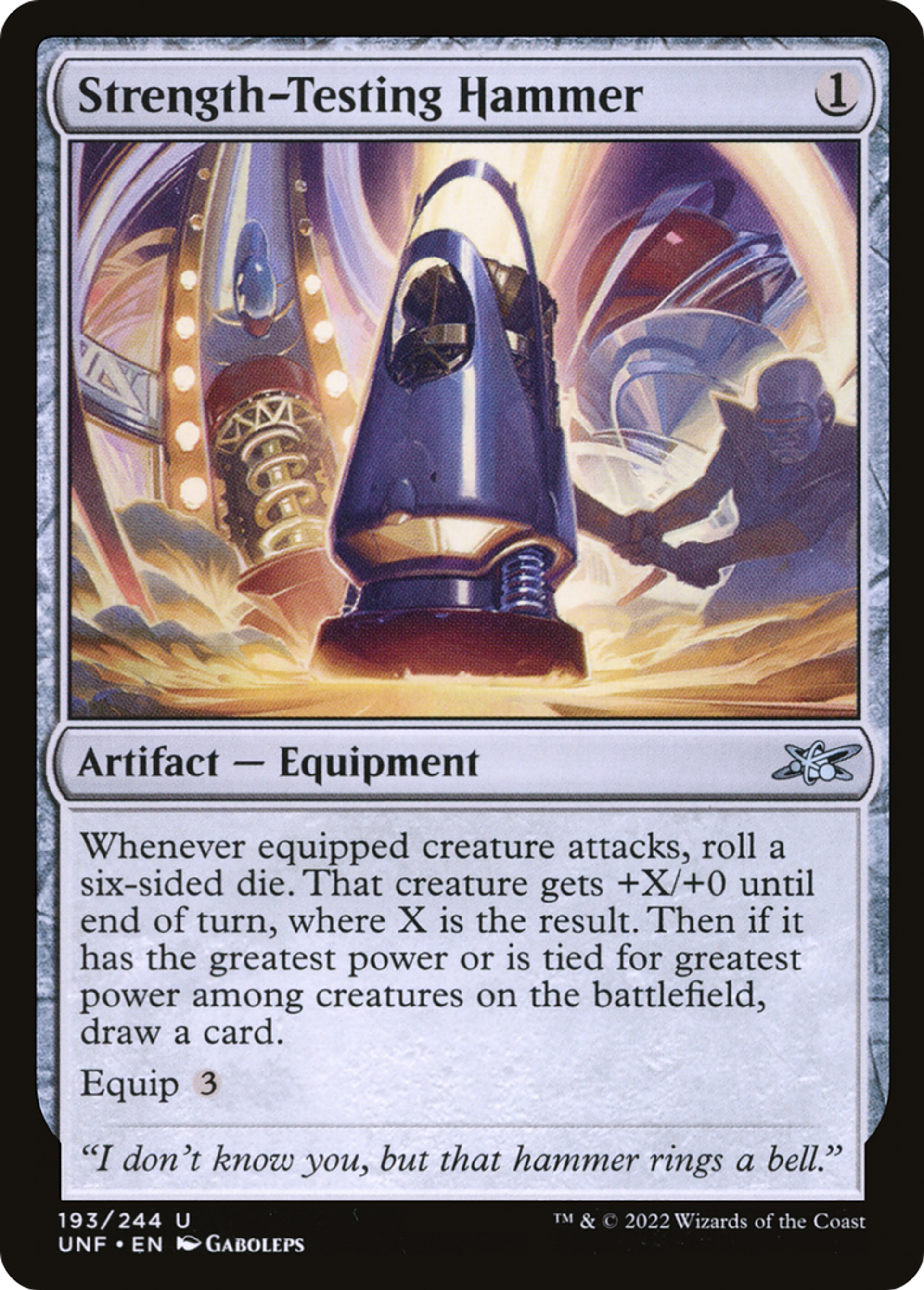 Strength-Testing Hammer — Unfinity — Magic: The Gathering