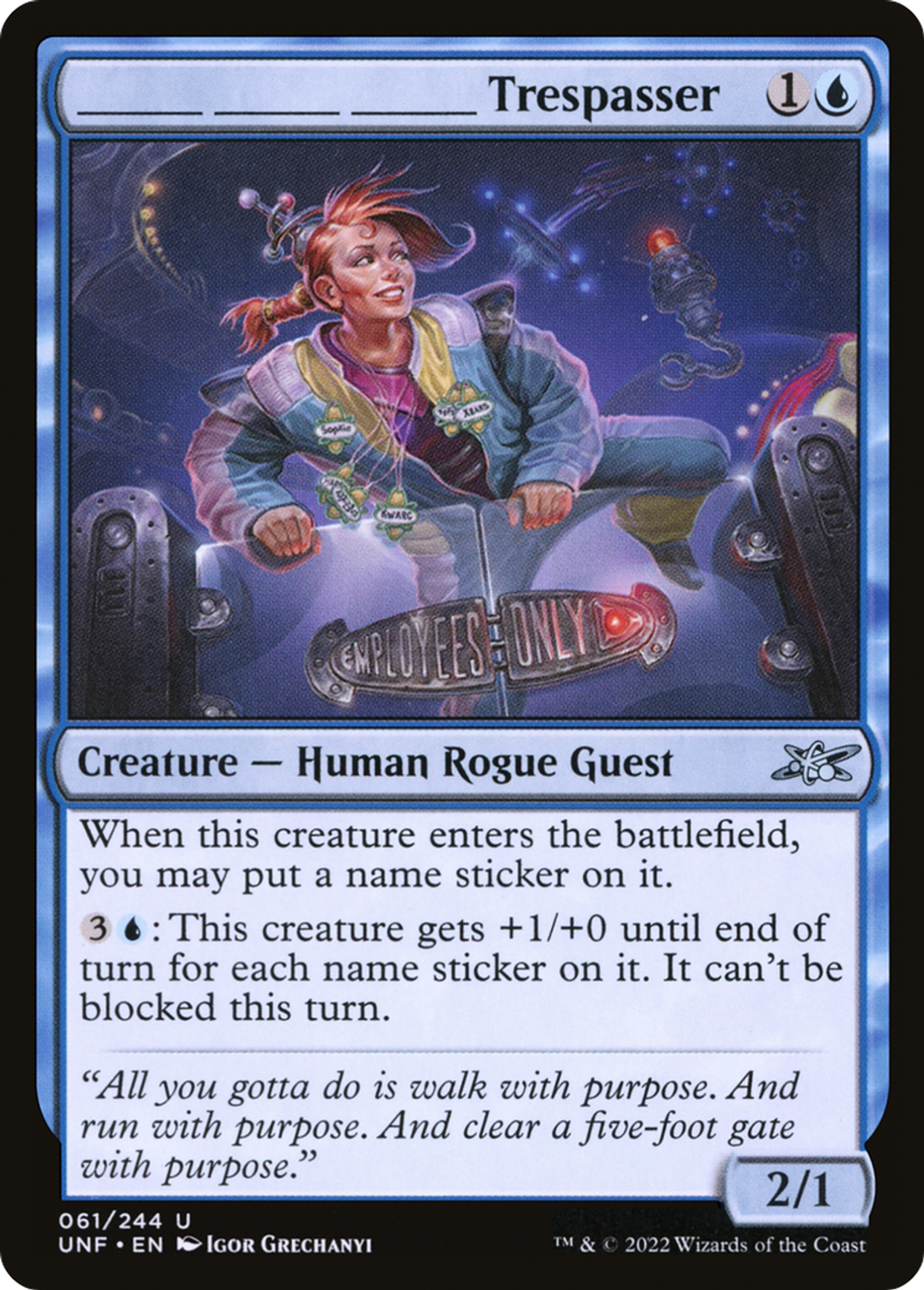 _____ _____ _____ Trespasser — Unfinity — Magic: The Gathering