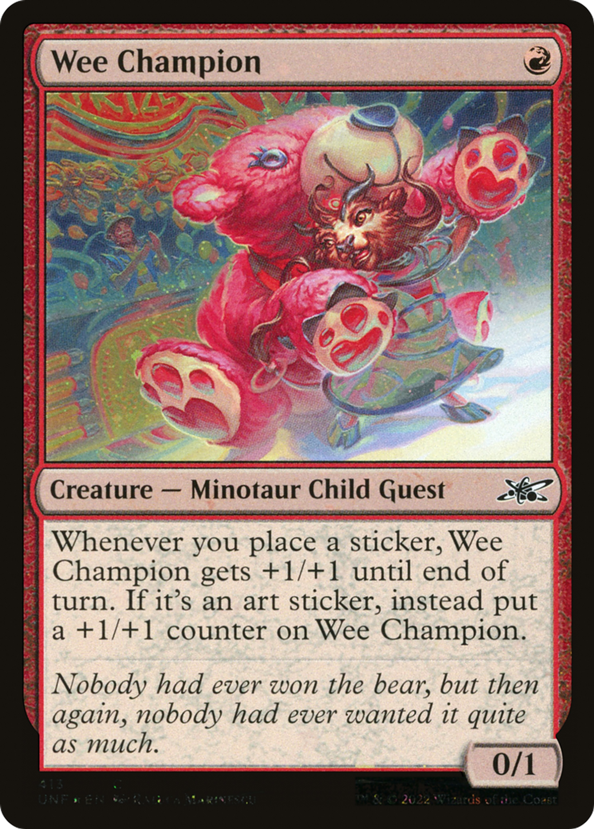 Wee Champion — Unfinity — Magic: The Gathering
