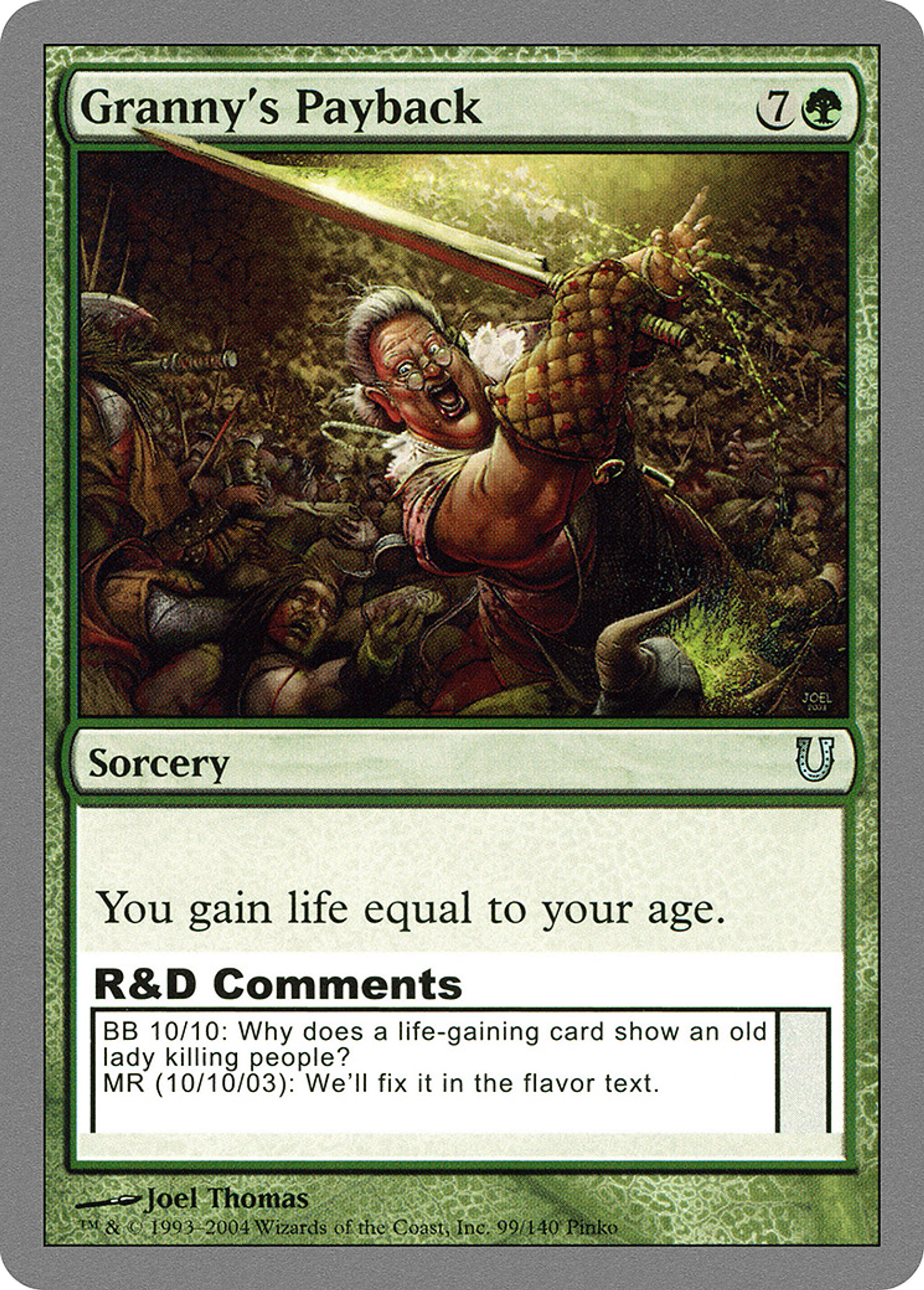 Granny's Payback — Unhinged — Magic: The Gathering