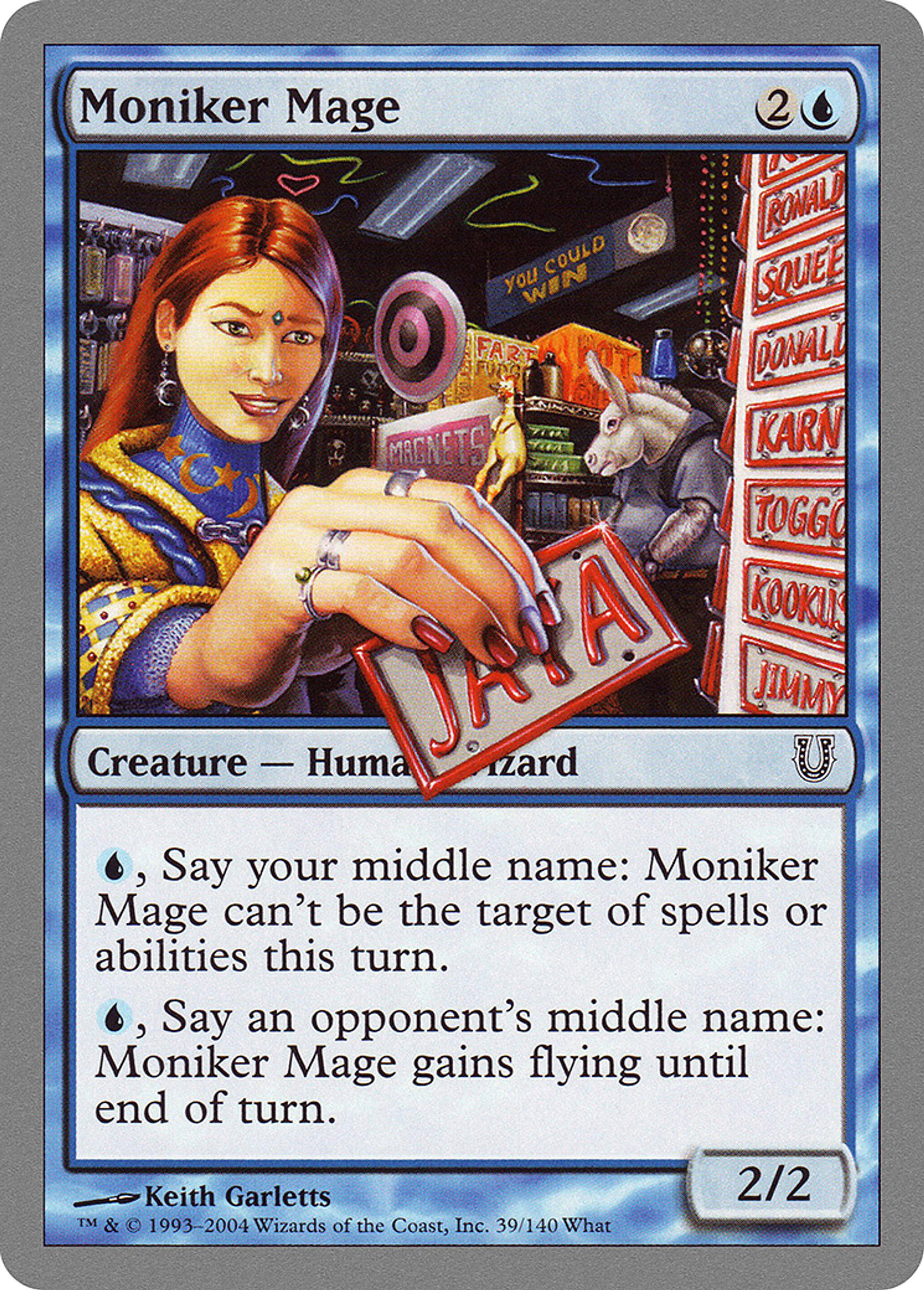Moniker Mage — Unhinged — Magic: The Gathering