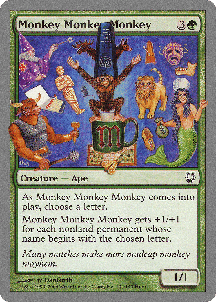 Monkey Monkey Monkey — Unhinged — Magic: The Gathering