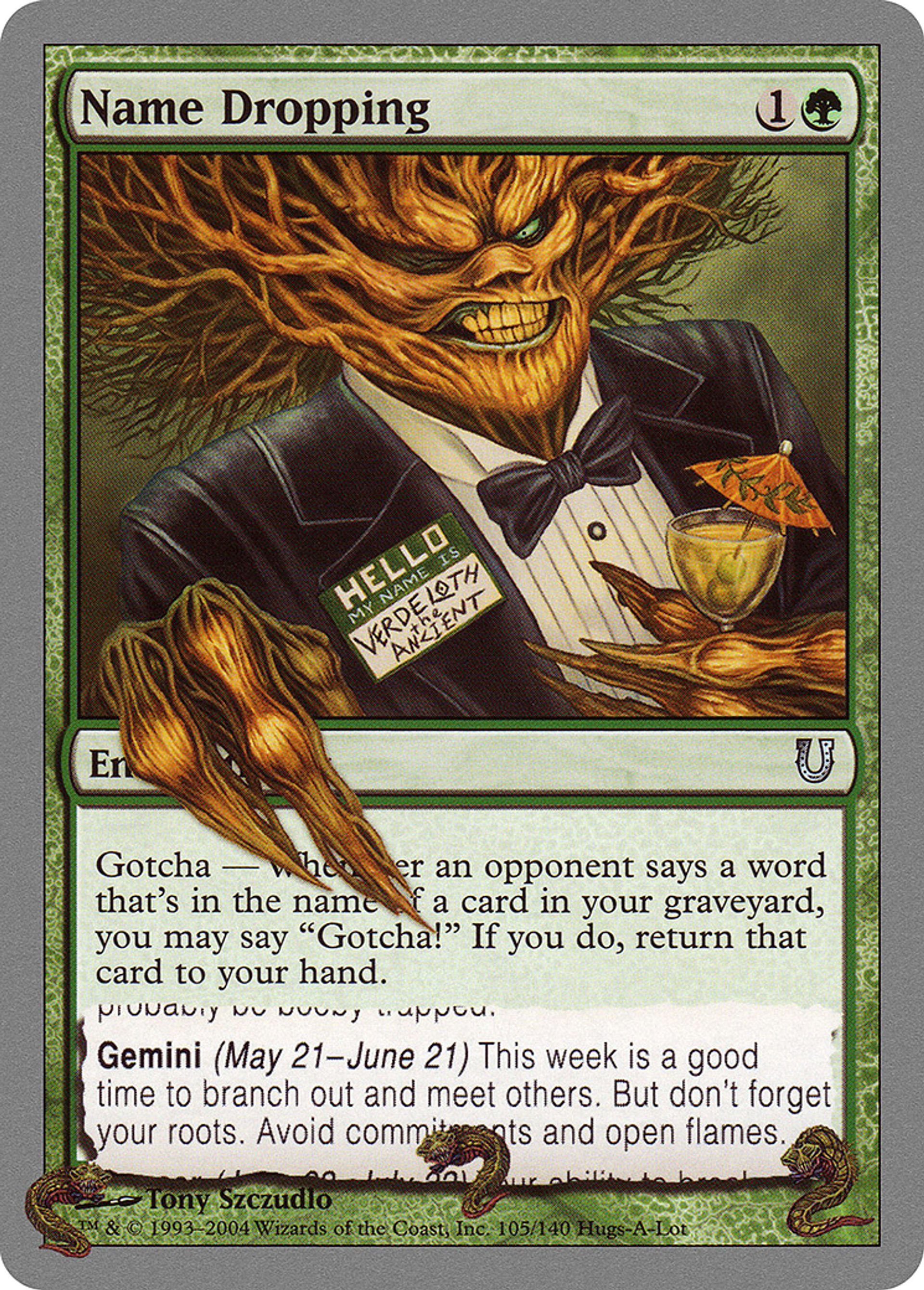 Name Dropping — Unhinged — Magic: The Gathering
