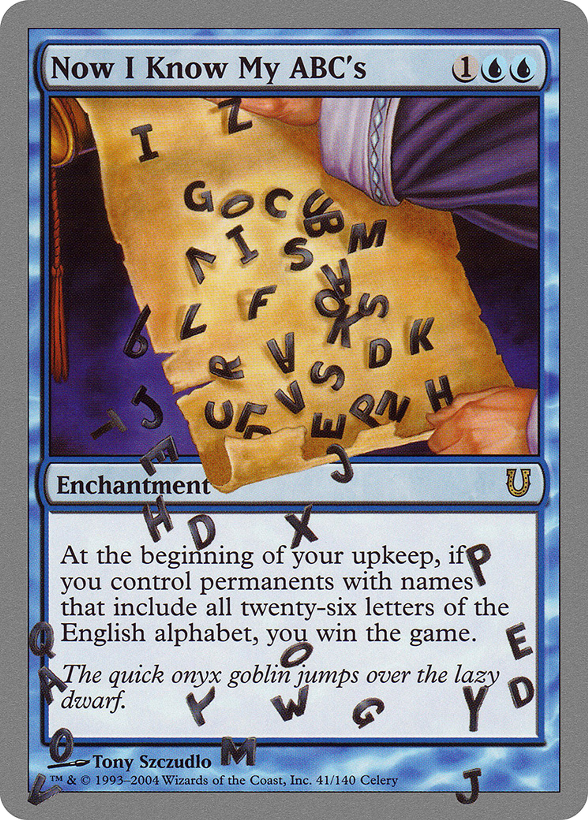 Now I Know My ABC's — Unhinged — Magic: The Gathering