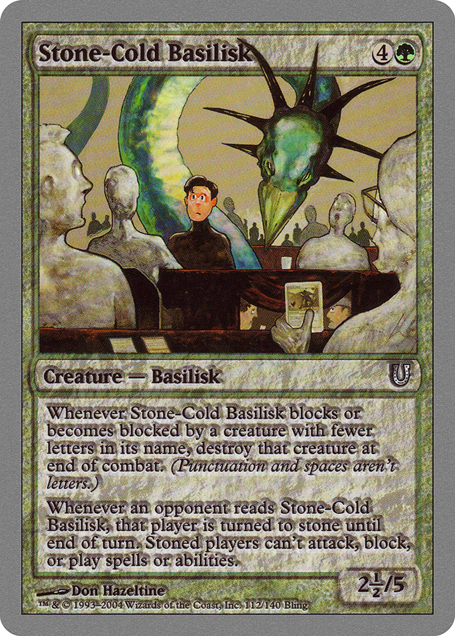 Stone-Cold Basilisk — Unhinged — Magic: The Gathering